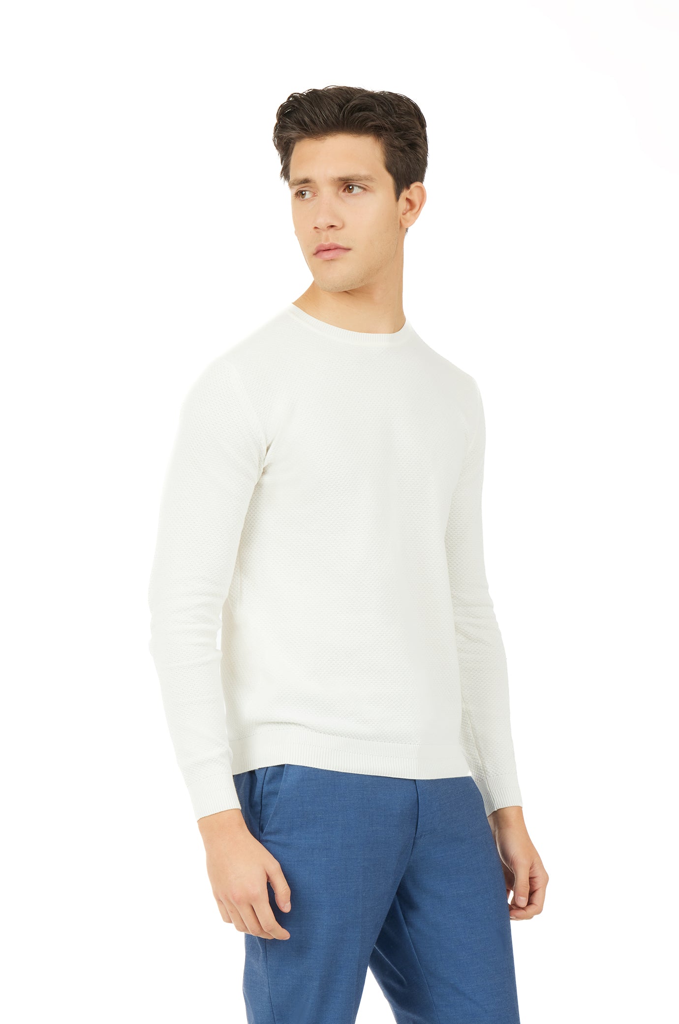 Pullover leggero con struttura|Colore:Off white