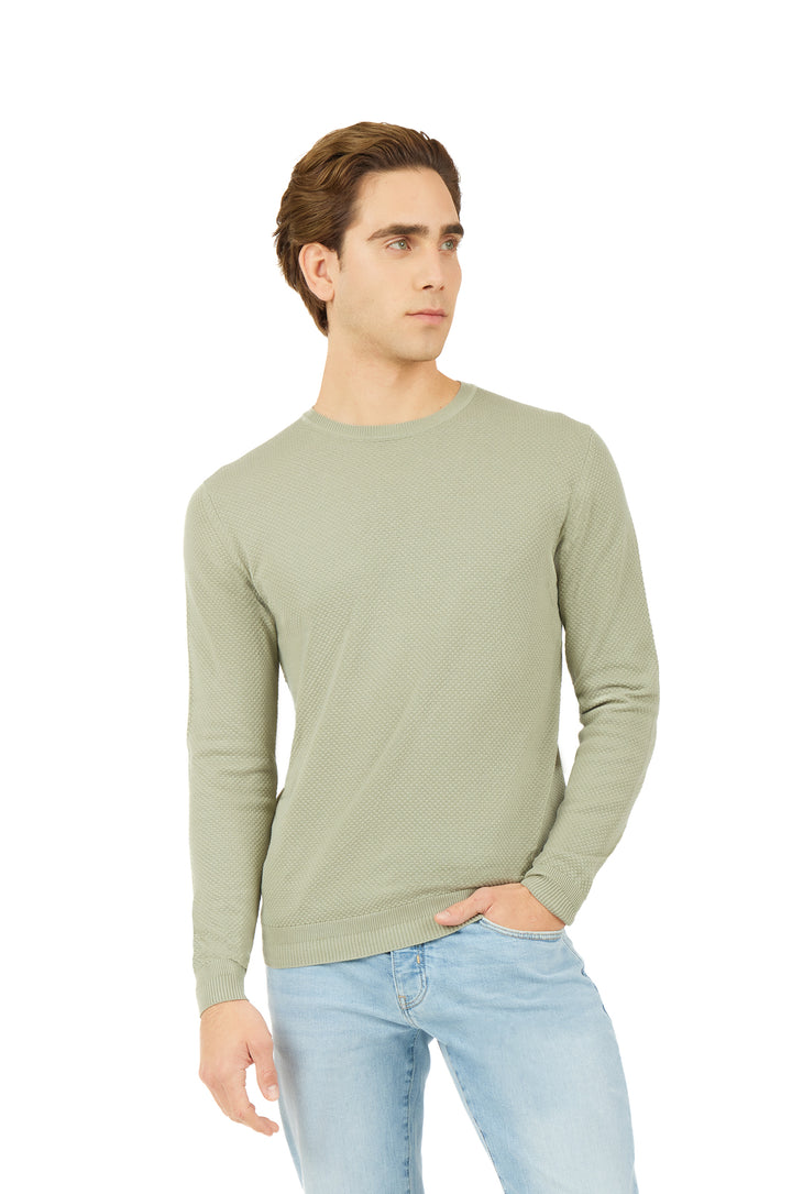 Pullover leggero con struttura|Colore:Salvia
