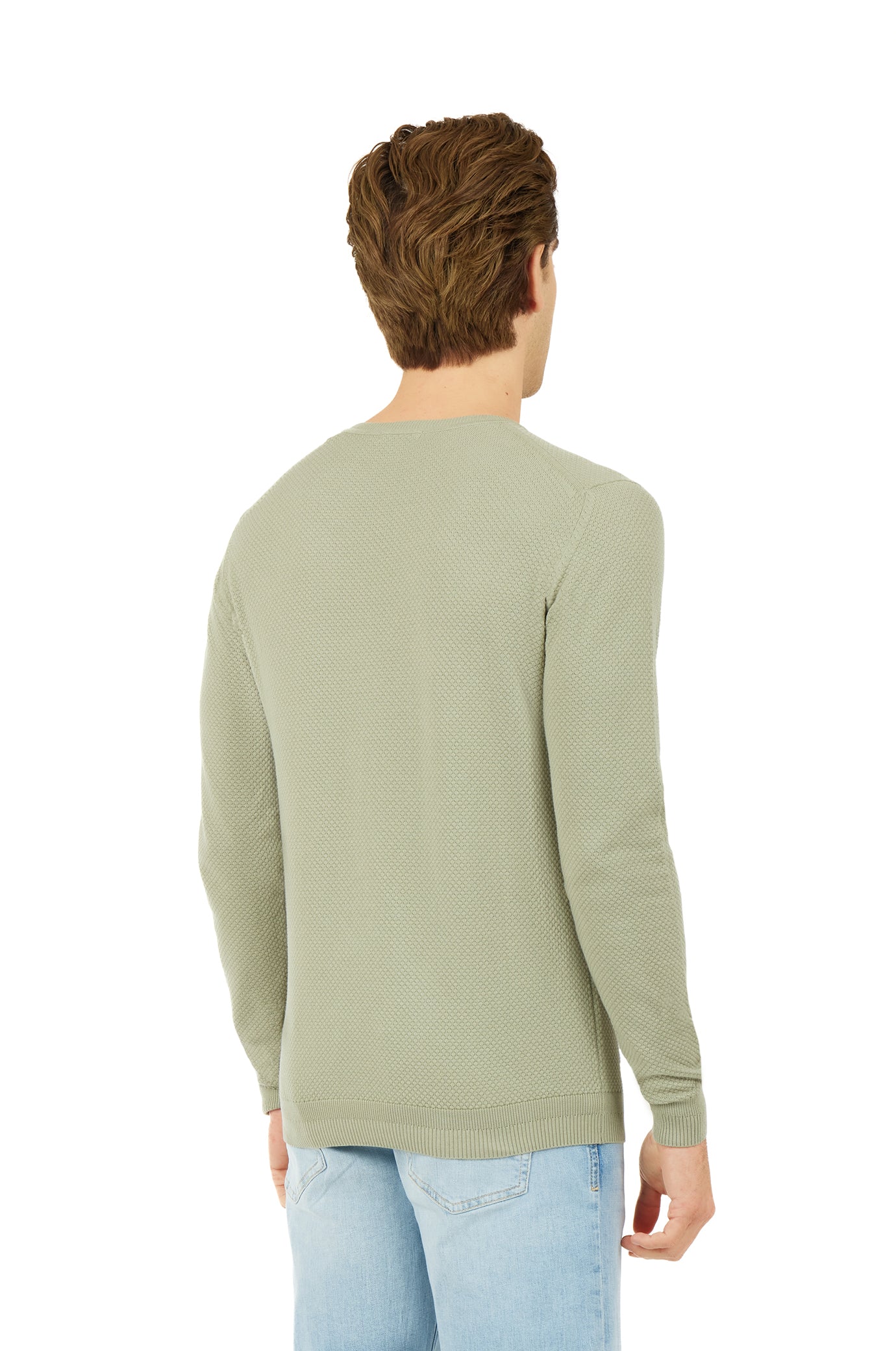 Pullover leggero con struttura|Colore:Salvia