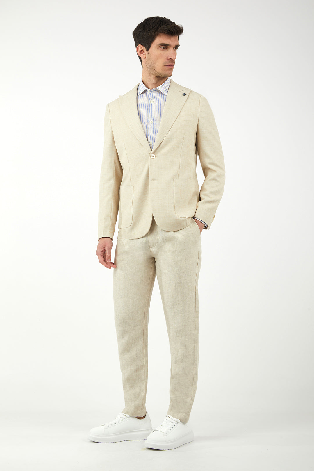 Pantaloni chinos da completo|Colore:Beige-naturale