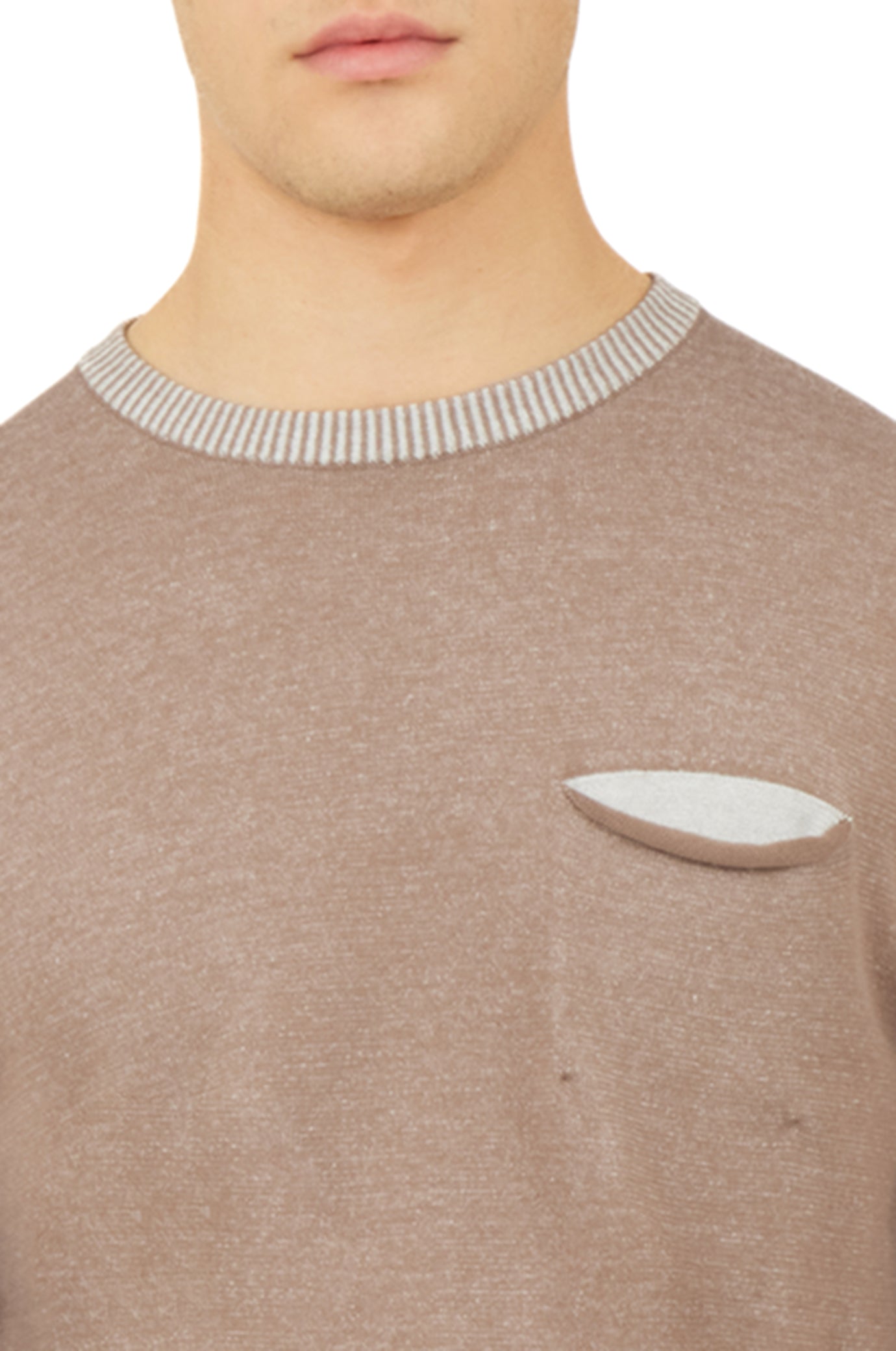 Pullover con struttura vanisè|Colore:Fango