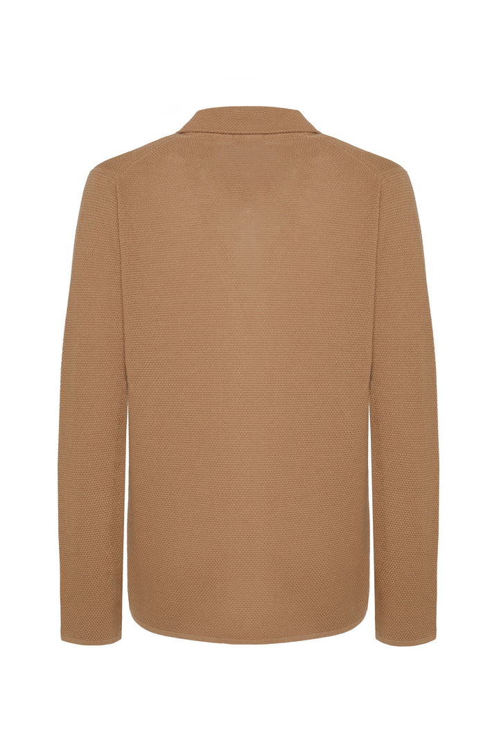 Giacca in maglia in cotone|Colore:Beige