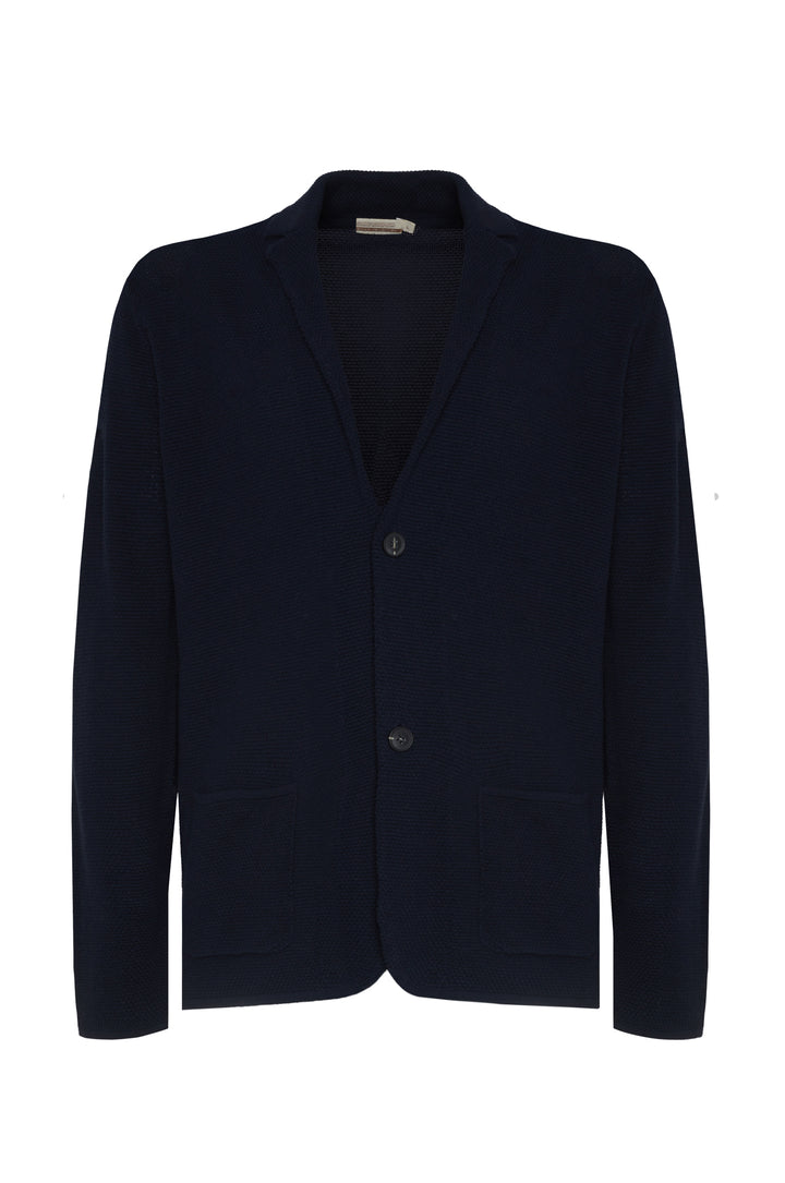 Giacca in maglia in cotone|Colore:Blu/navy