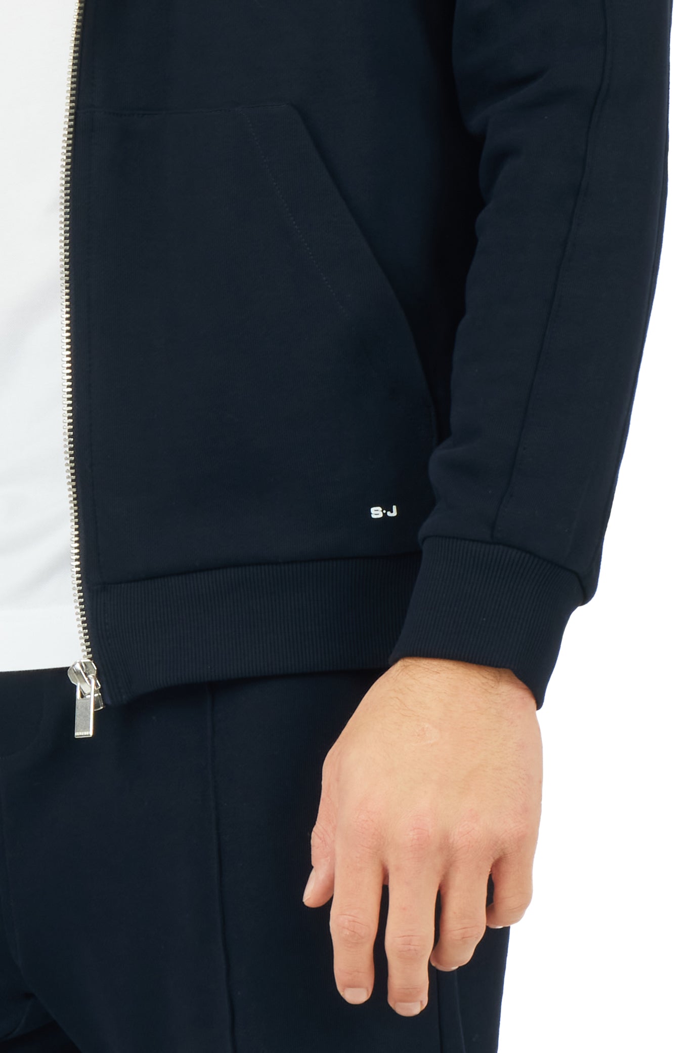 Felpa zip basic|Colore:Blu/navy