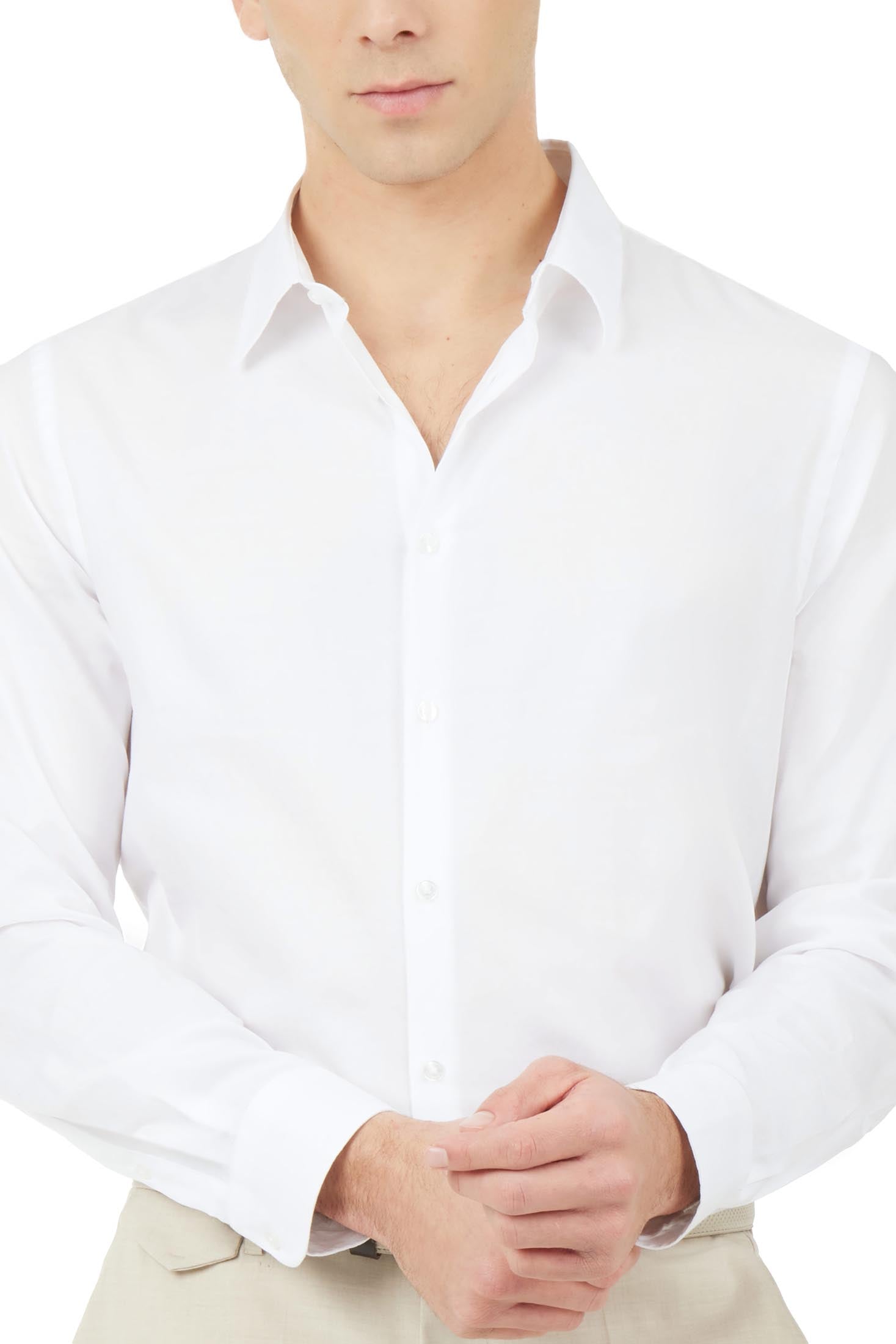 Camicia comfort fit Dobby|Colore:Bianco