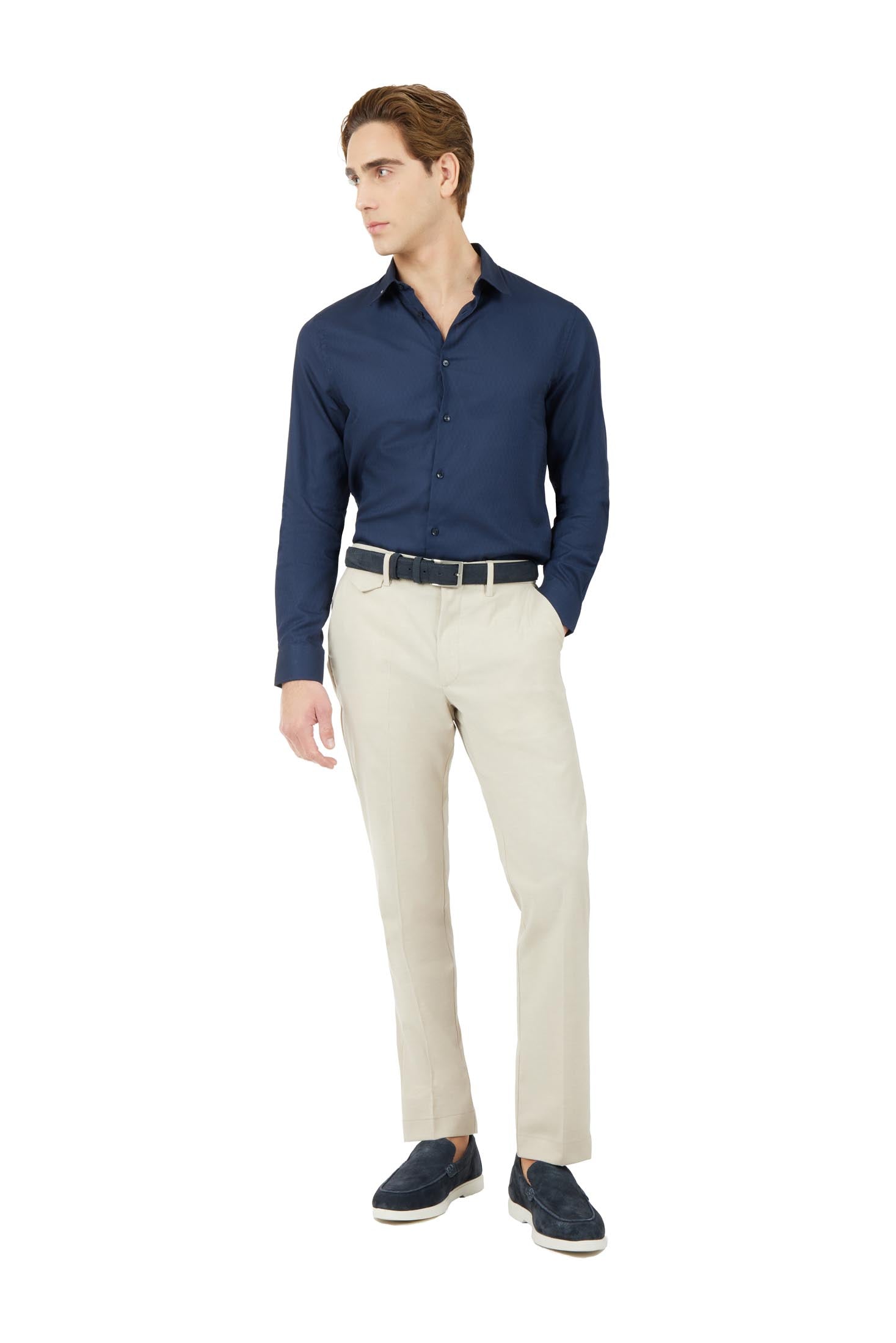 Camicia comfort fit Dobby|Colore:Blu