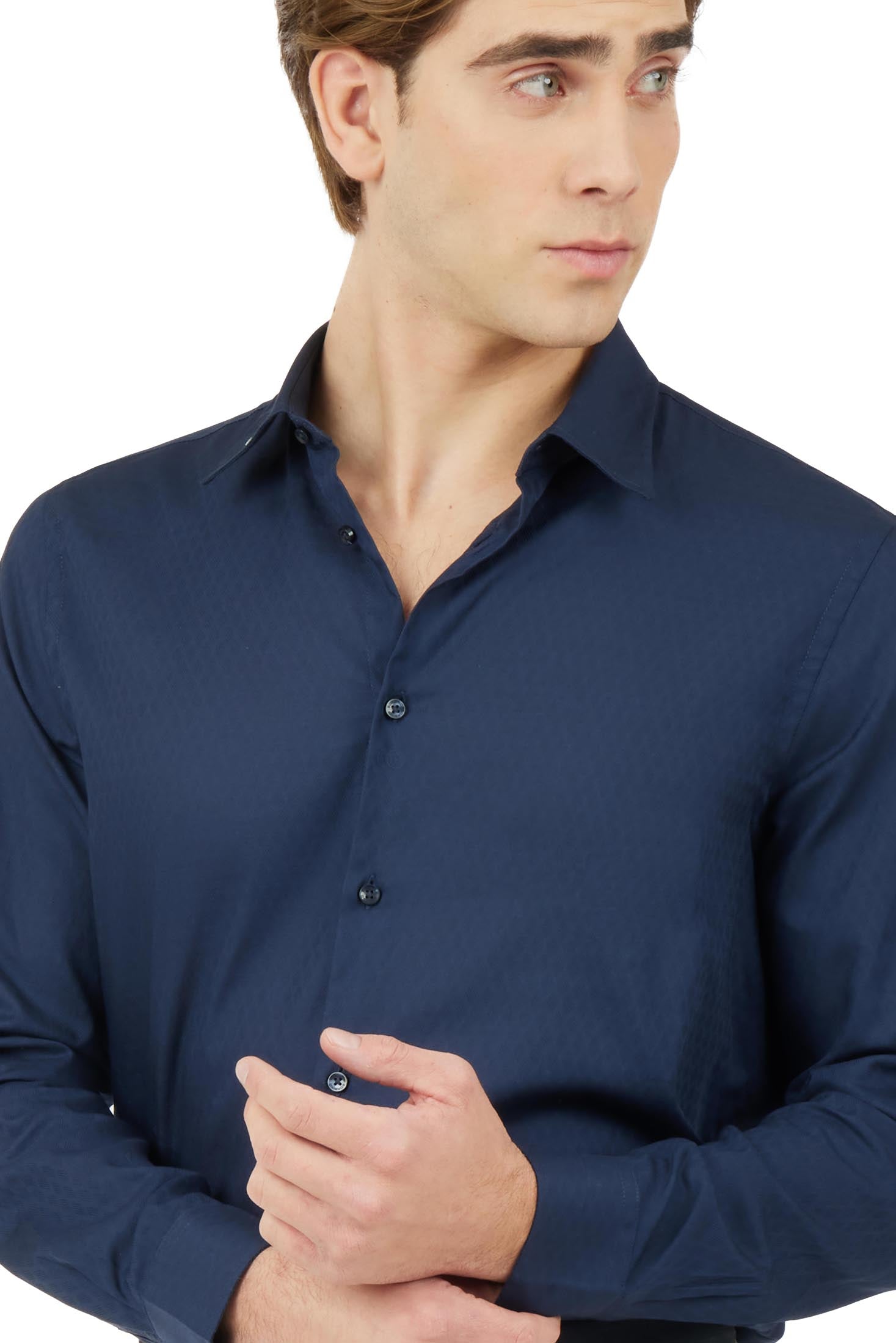 Camicia comfort fit Dobby|Colore:Blu