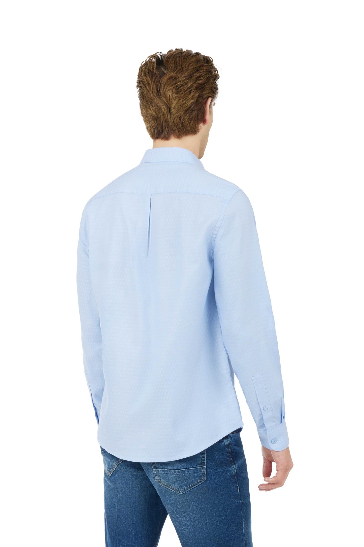 Camicia comfort fit Dobby|Colore:Celeste