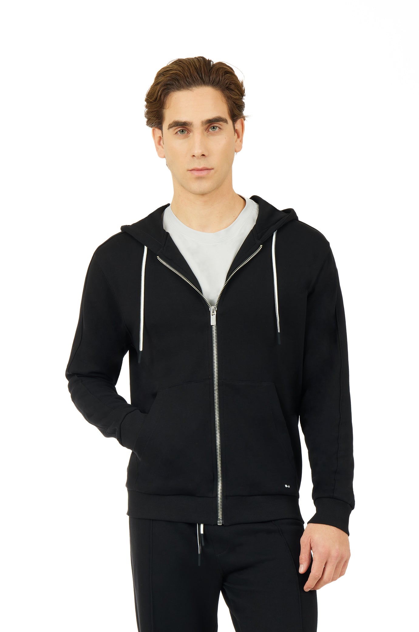 Felpa zip basic|Colore:Nero