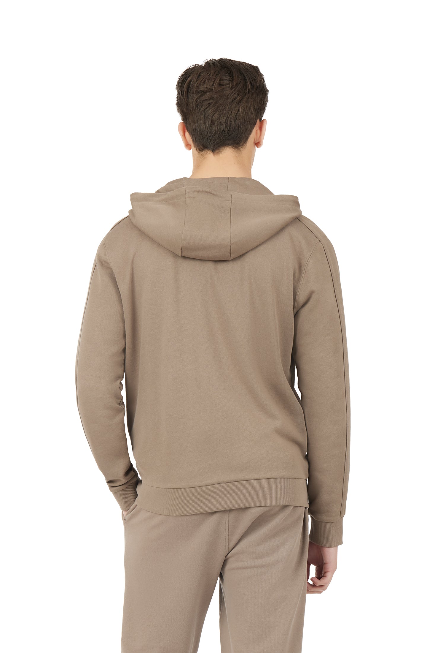 Felpa zip basic|Colore:Fango