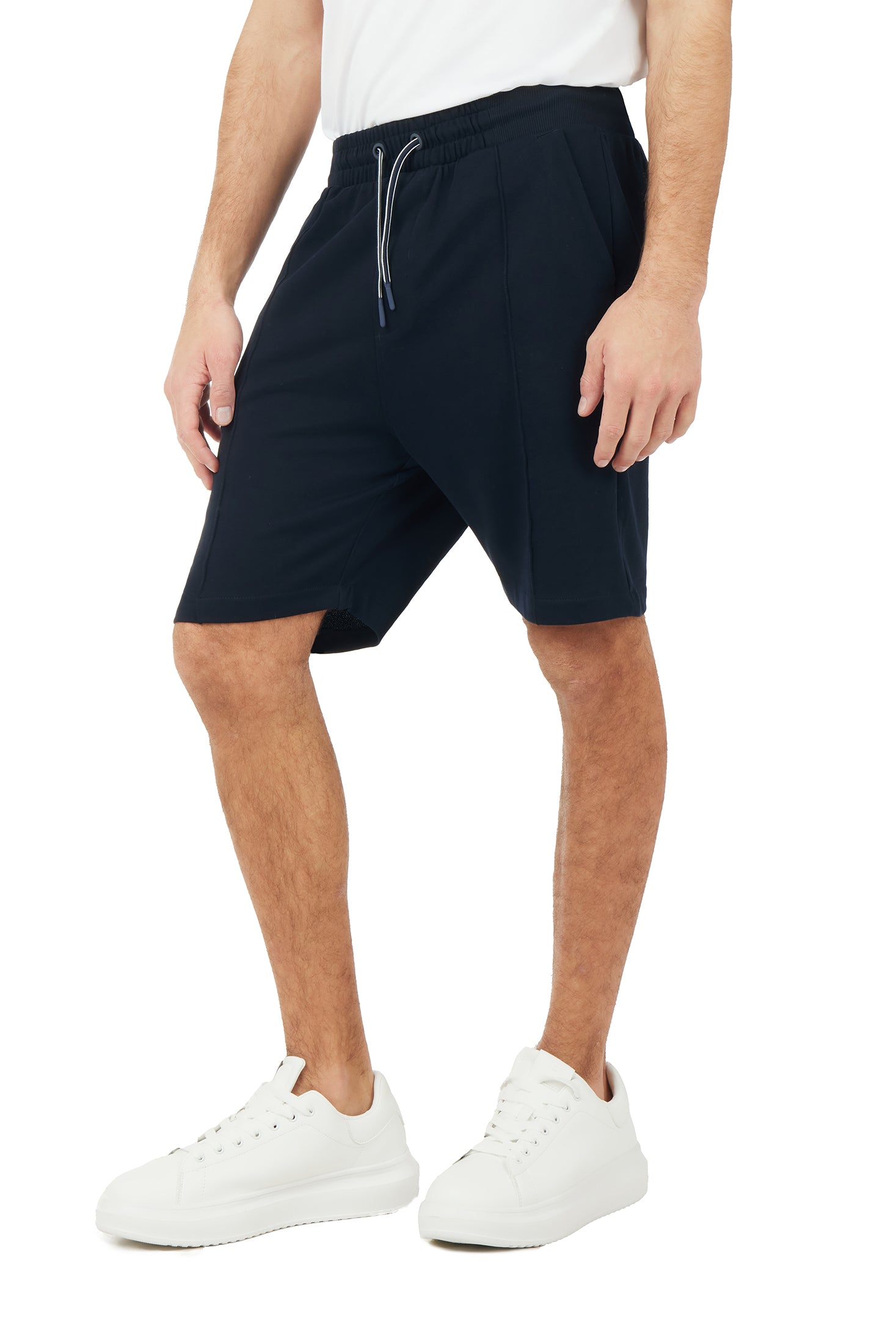 Bermuda in felpa basic|Colore:Blu/navy