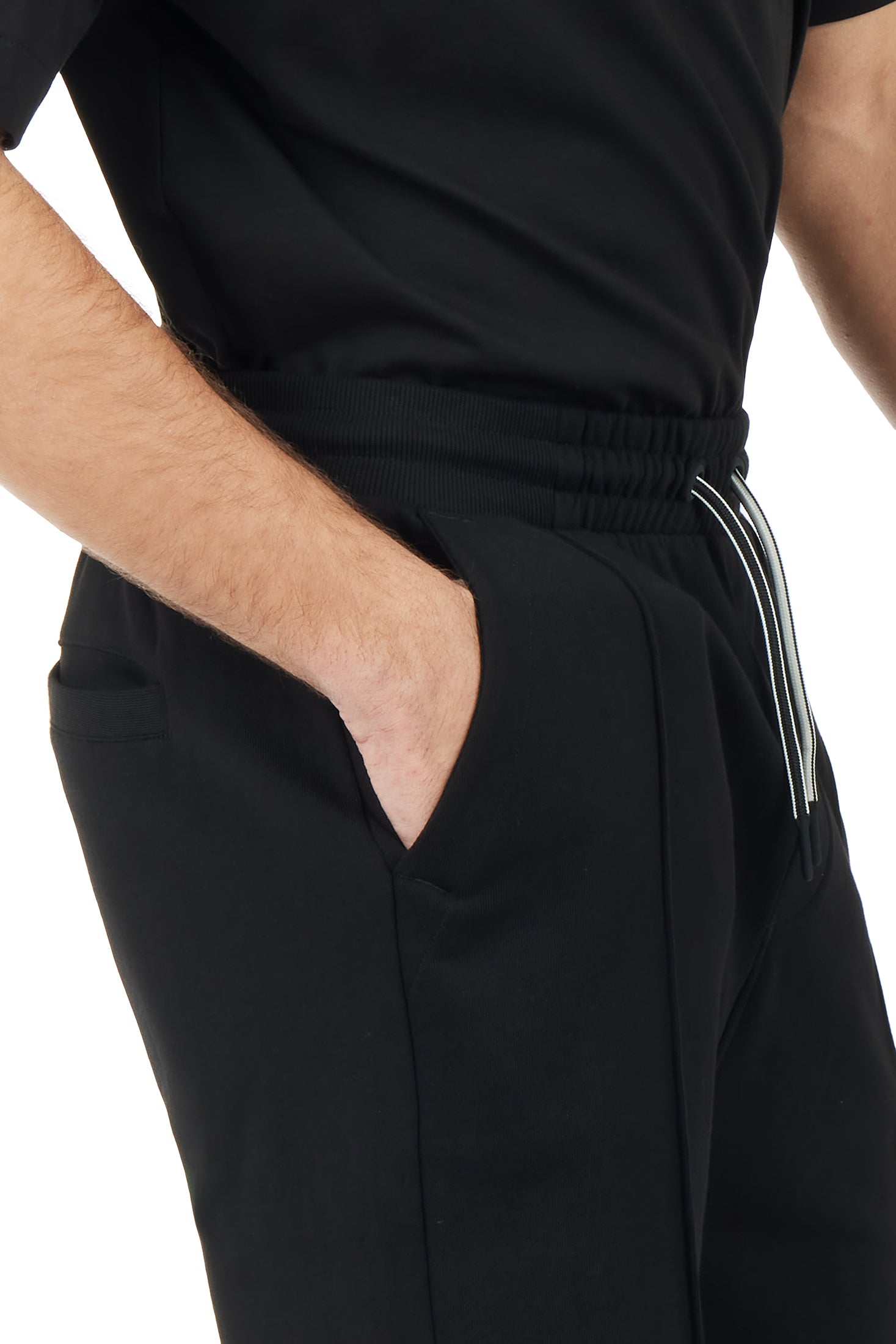 Bermuda in felpa basic|Colore:Nero