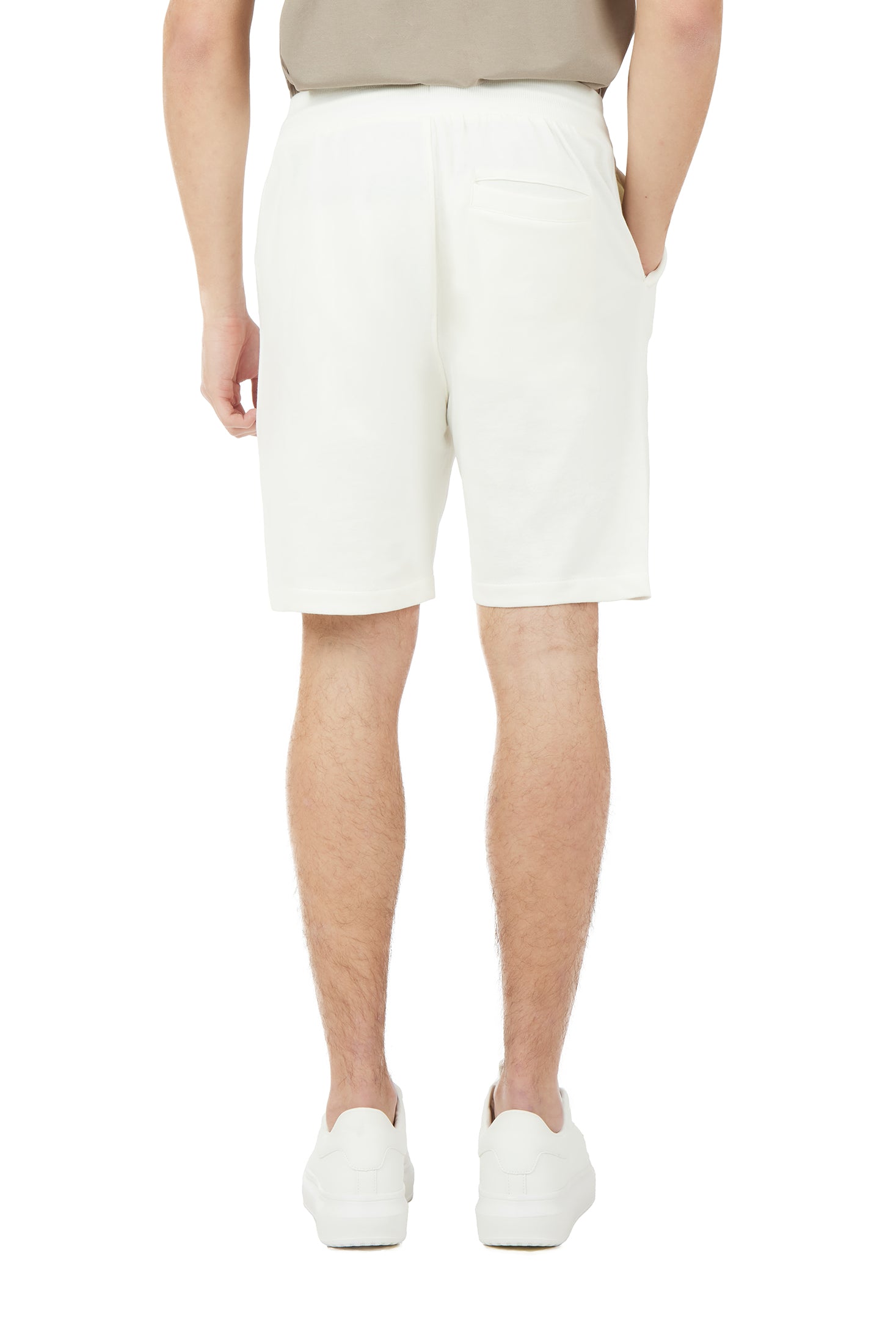 Bermuda in felpa basic|Colore:Off white