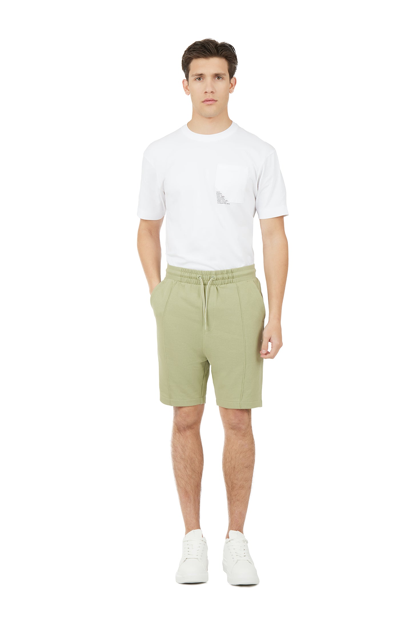 Bermuda in felpa basic|Colore:Salvia