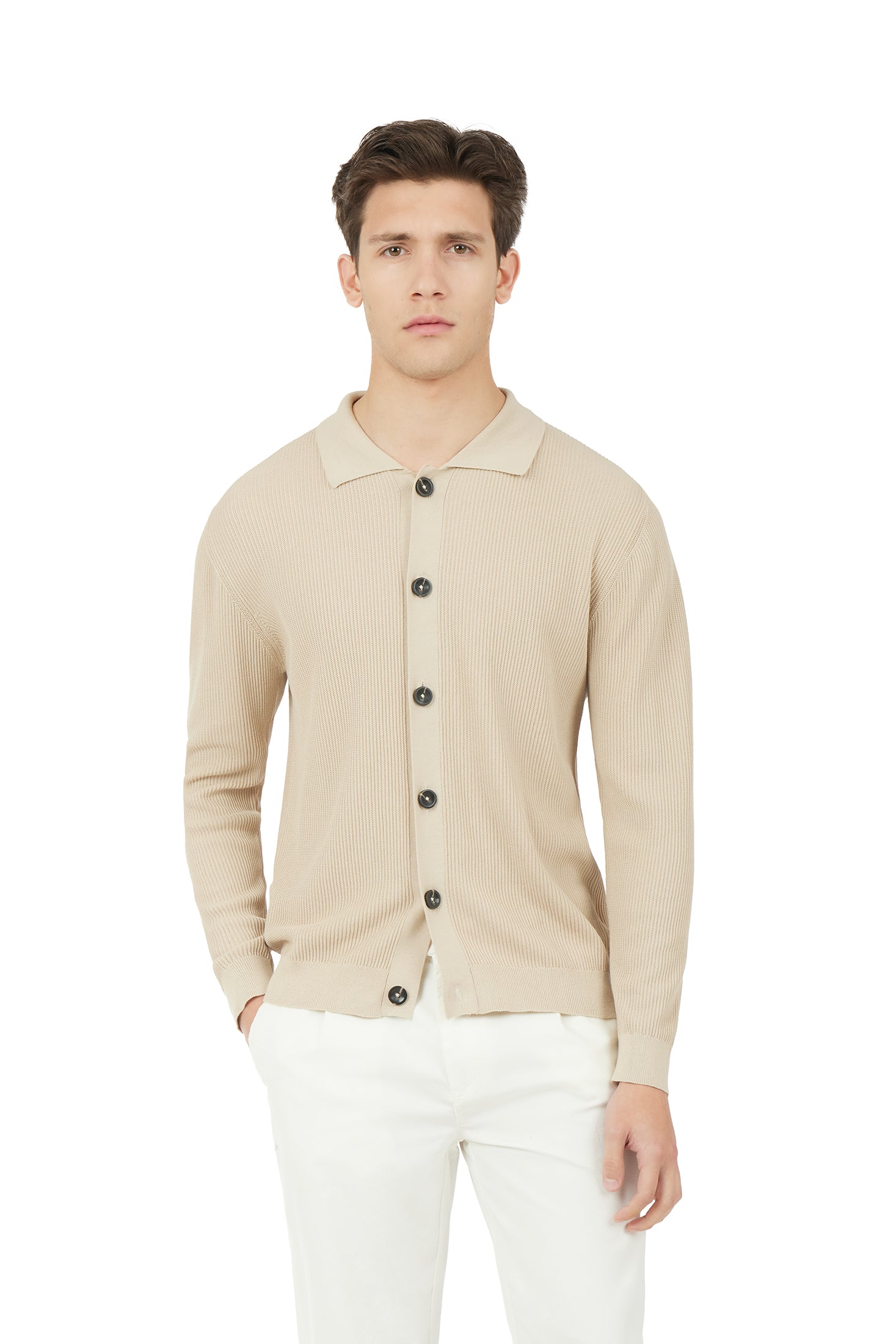Cardigan leggero con struttura|Colore:Beige