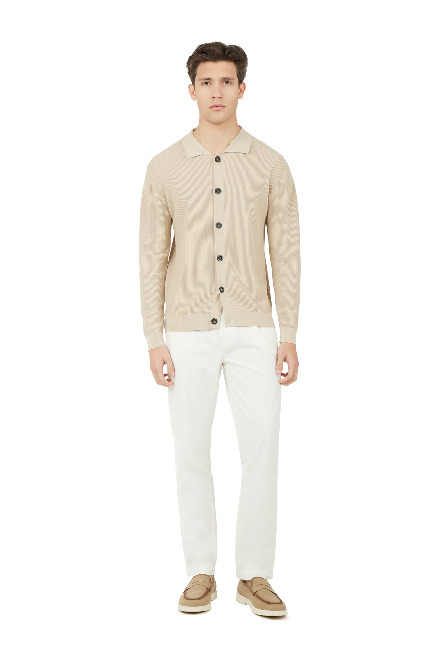 Cardigan leggero con struttura|Colore:Beige