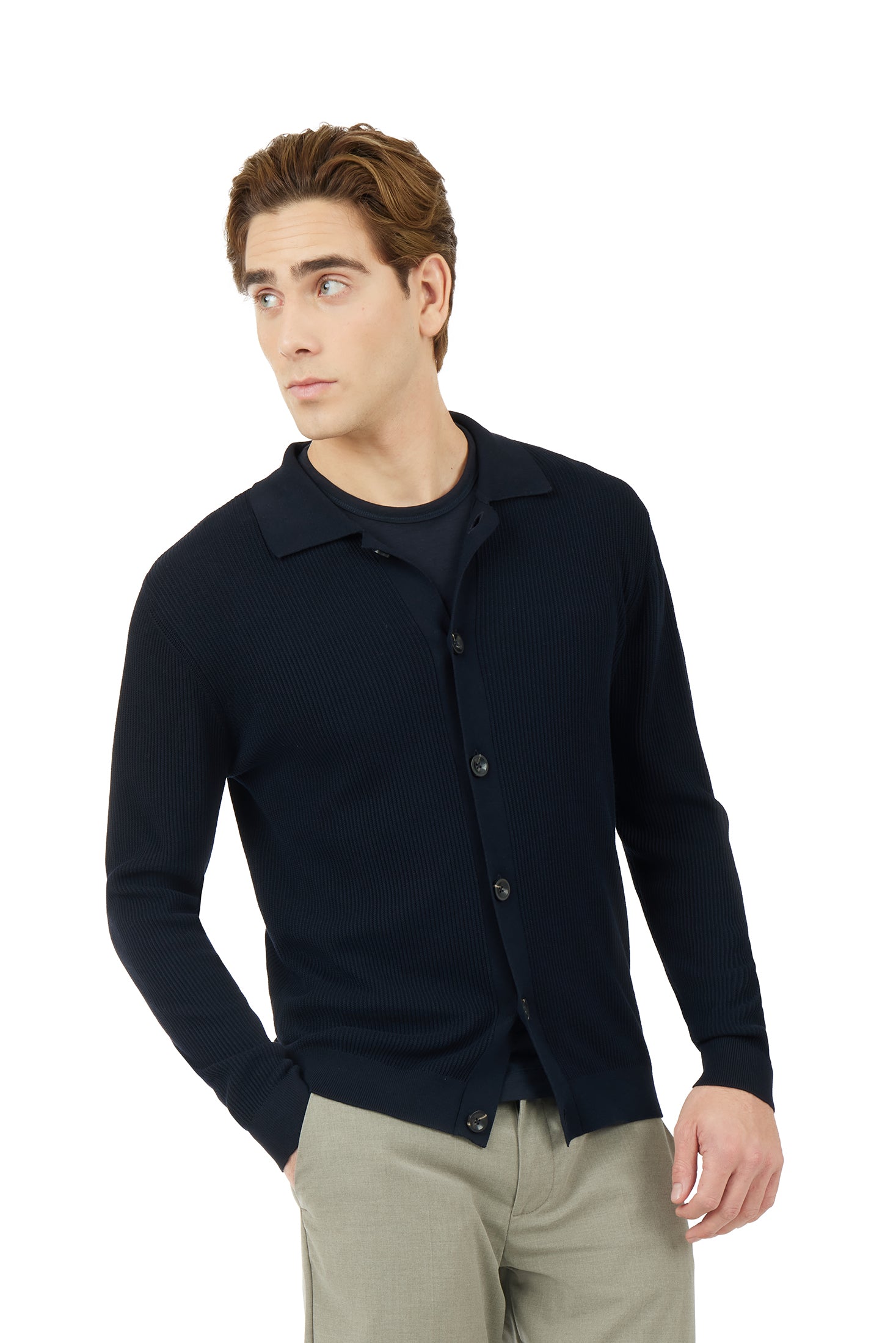 Cardigan leggero con struttura|Colore:Nero