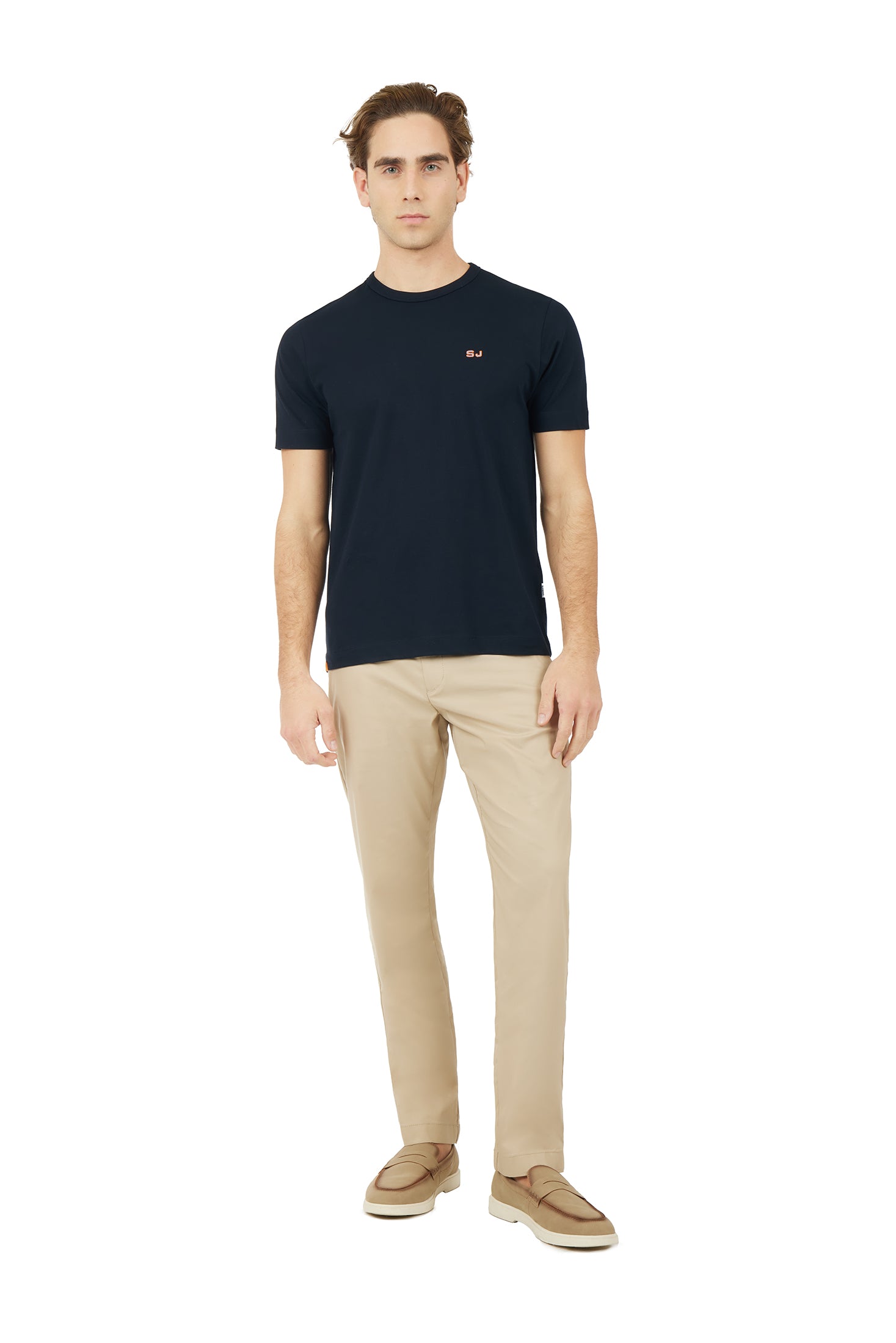 T-shirt con ricamo|Colore:Blu/navy