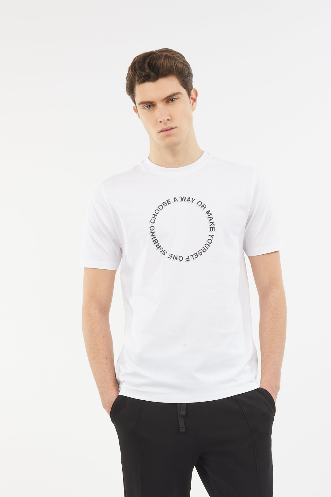 T-shirt con stampa|Colore:Bianco