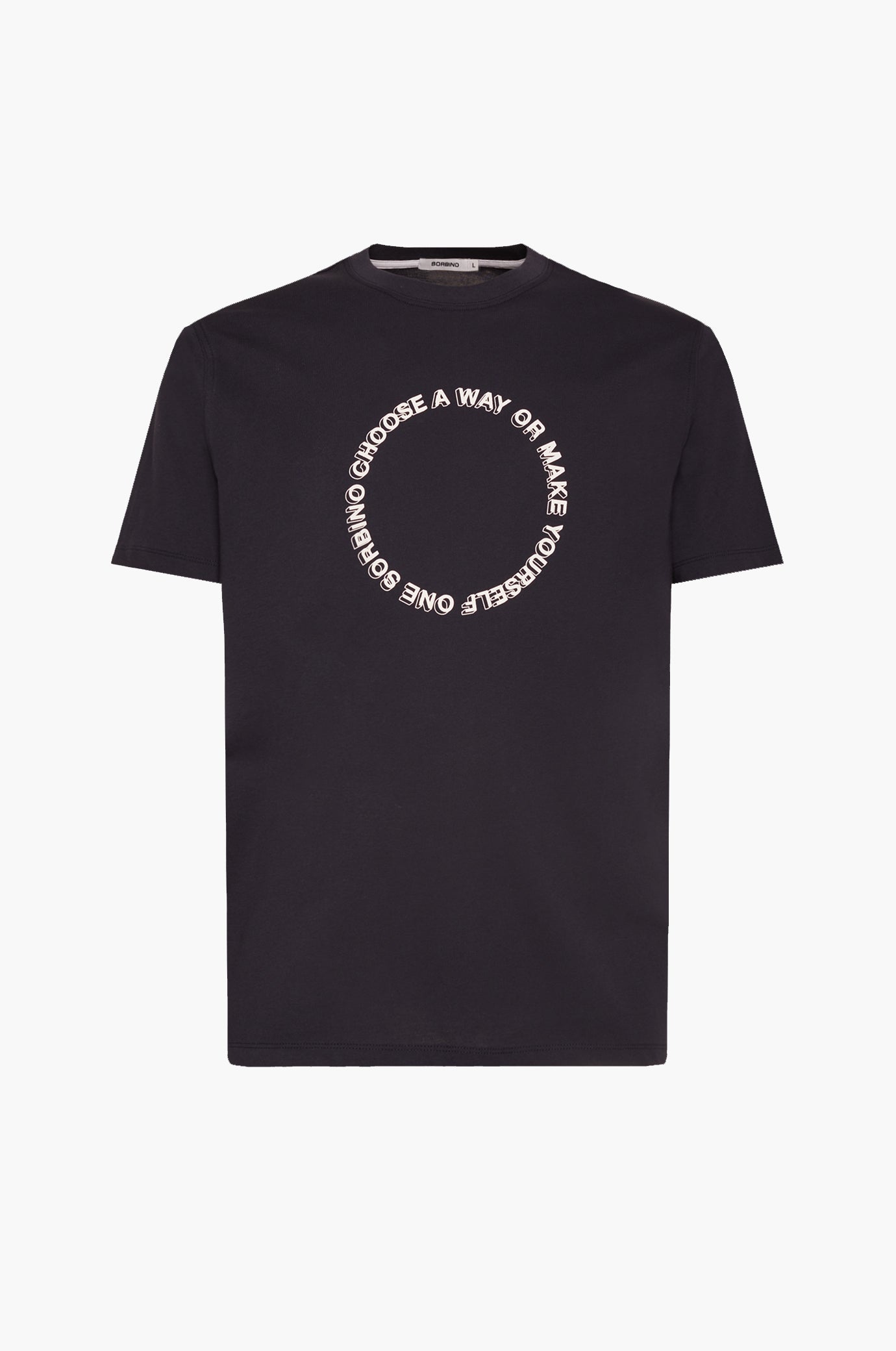 T-shirt con stampa|Colore:Blu/navy