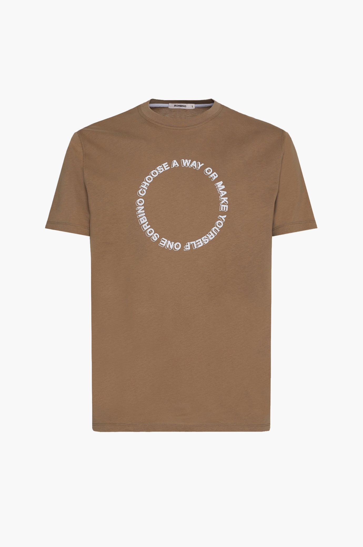 T-shirt con stampa|Colore:Fango