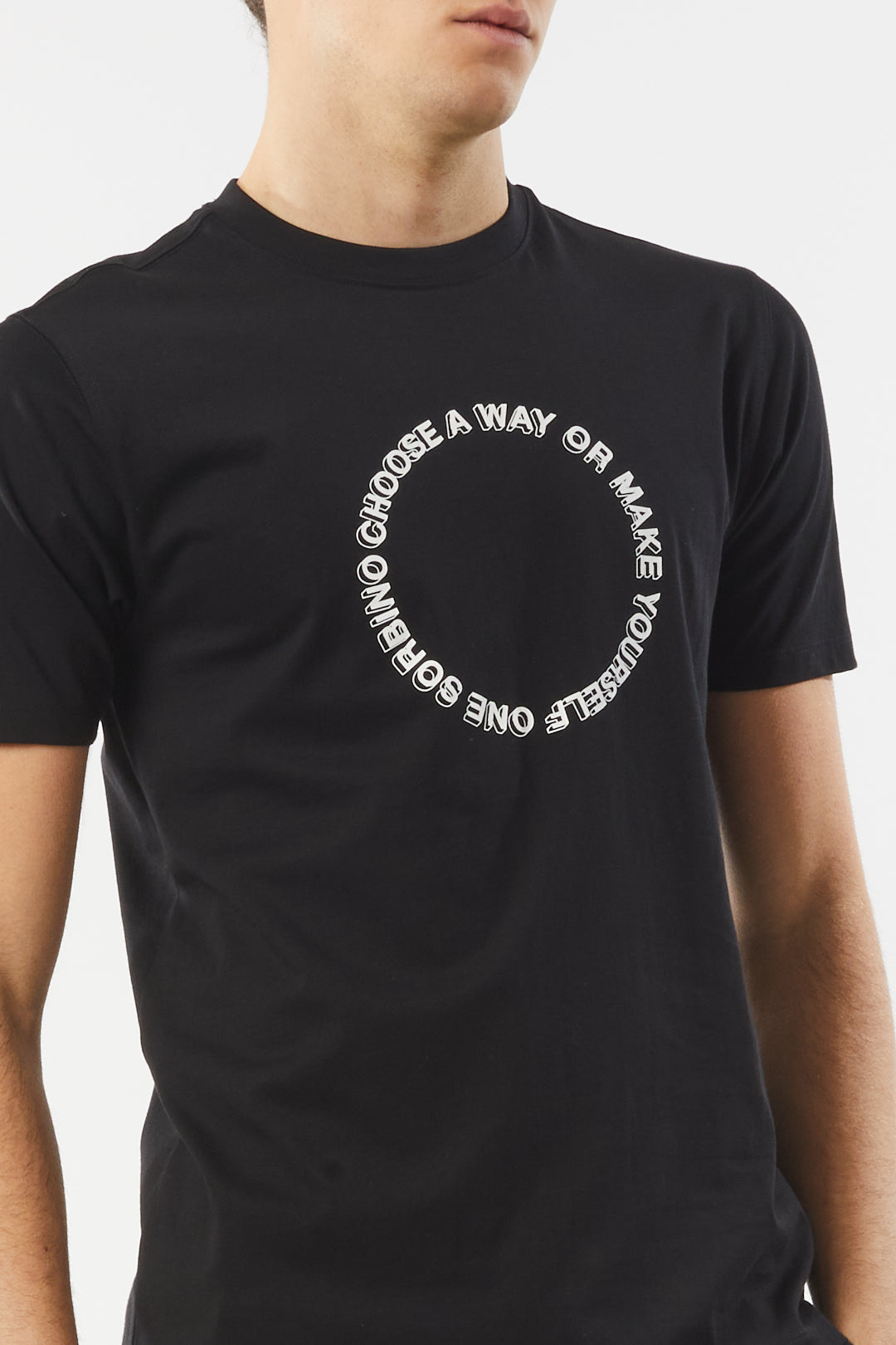 T-shirt con stampa|Colore:Nero