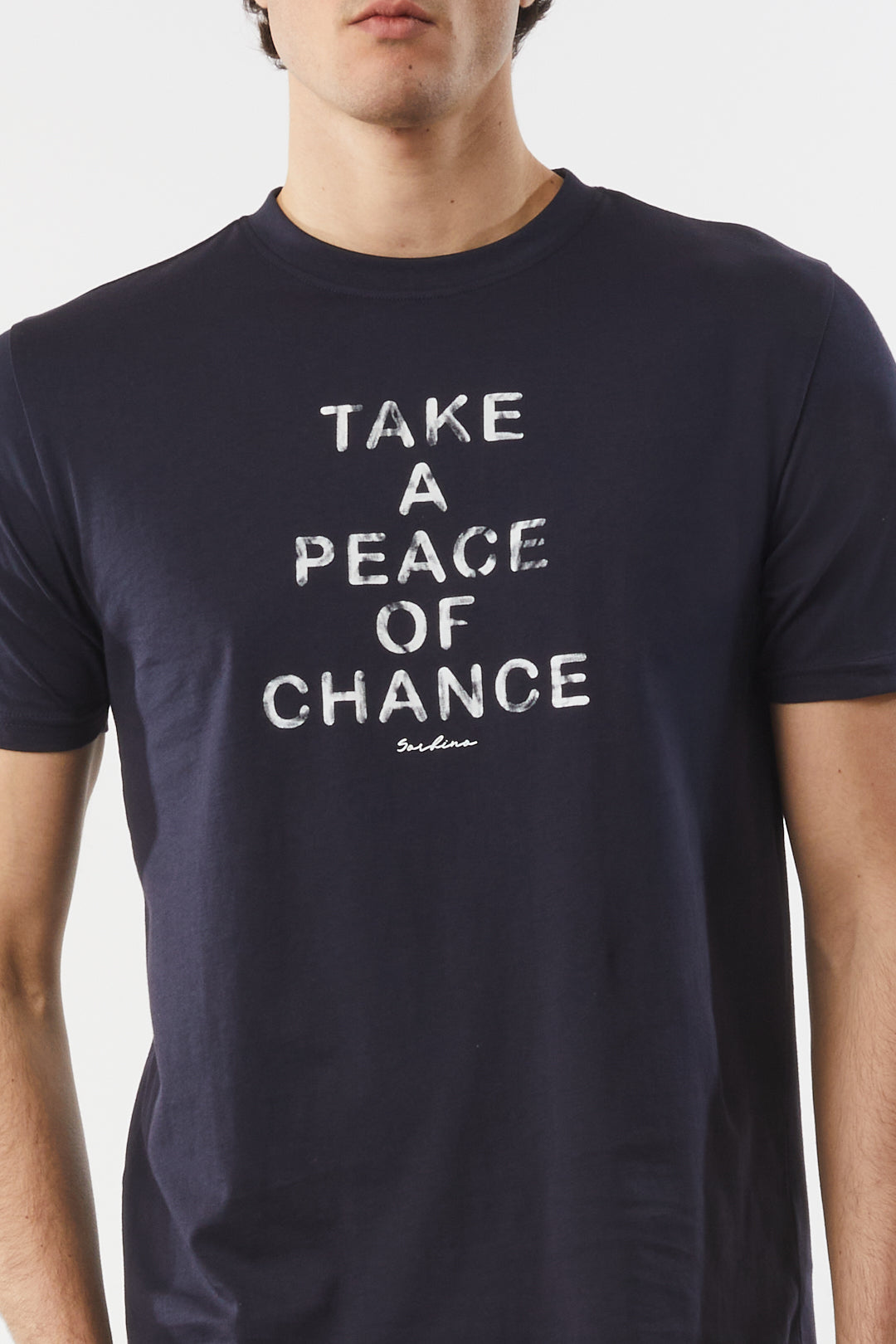 T-shirt con stampa|Colore:Blu/navy