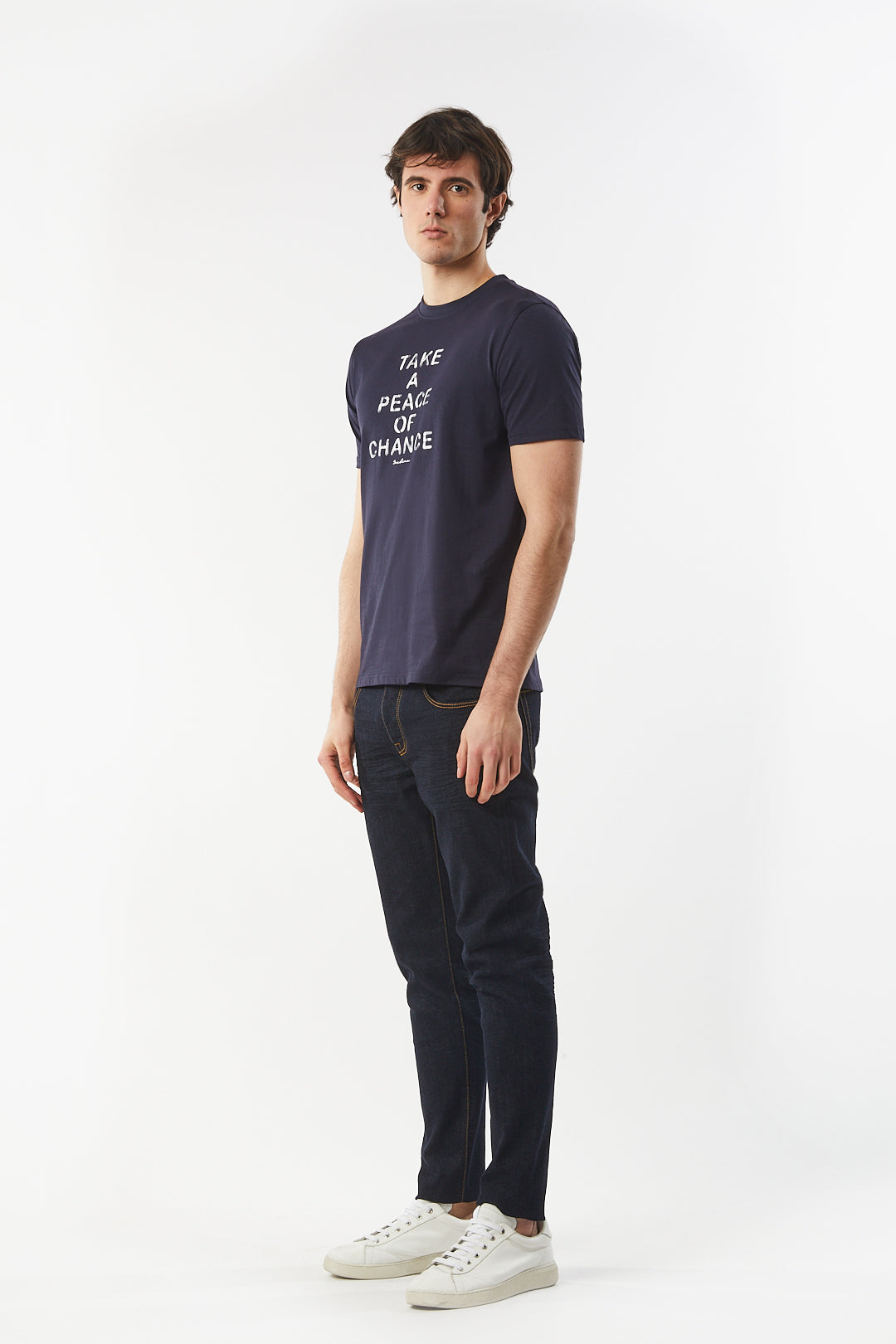 T-shirt con stampa|Colore:Blu/navy