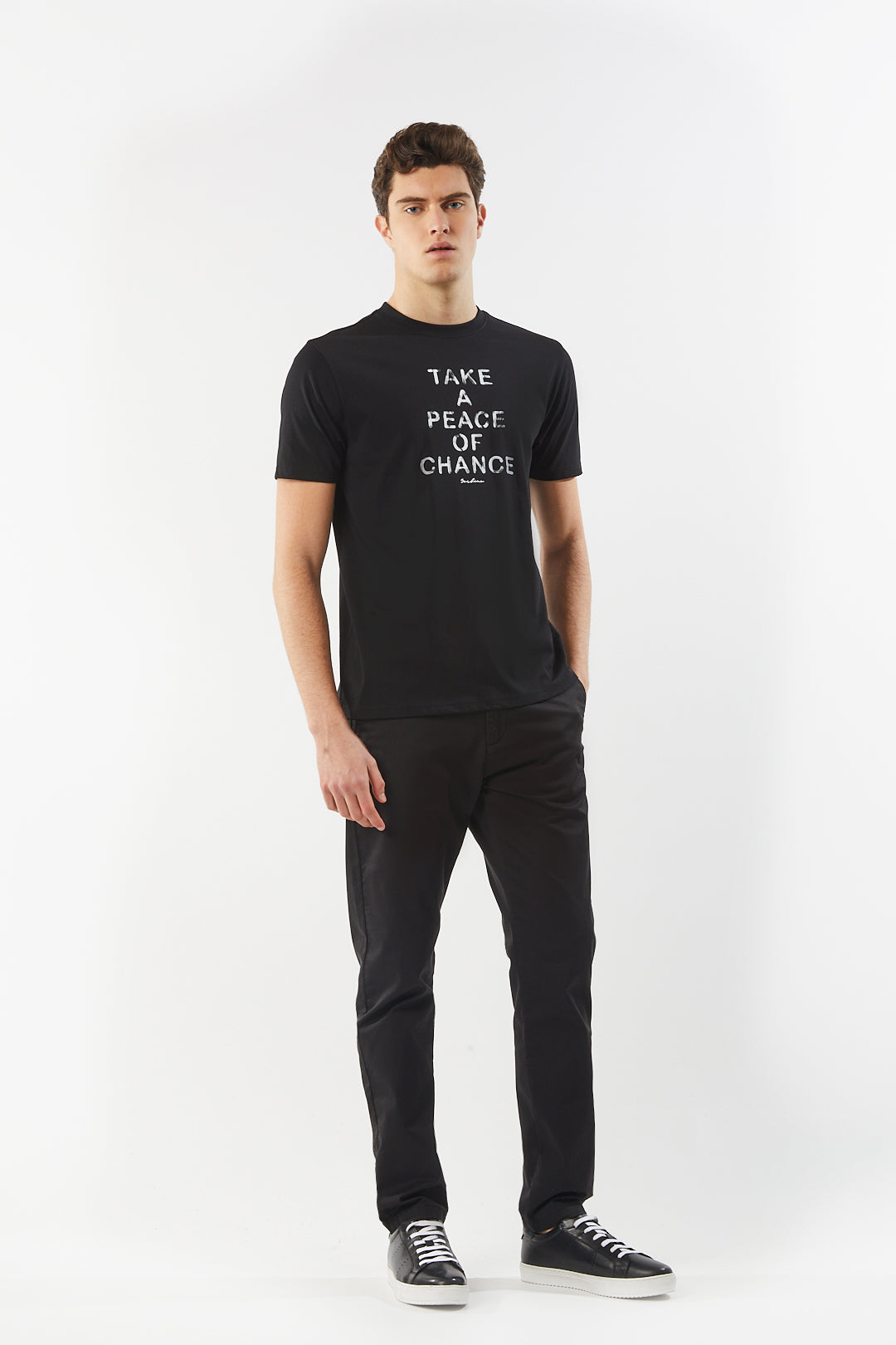 T-shirt con stampa|Colore:Nero