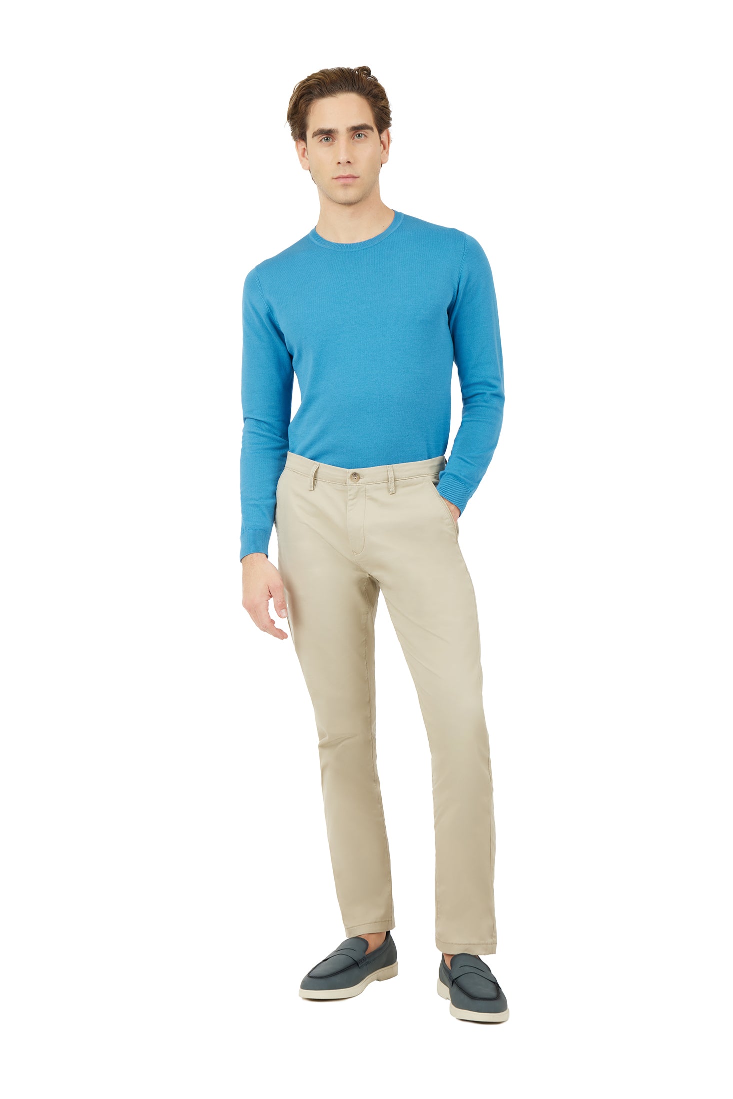 Pantaloni chinos basic|Colore:Beige