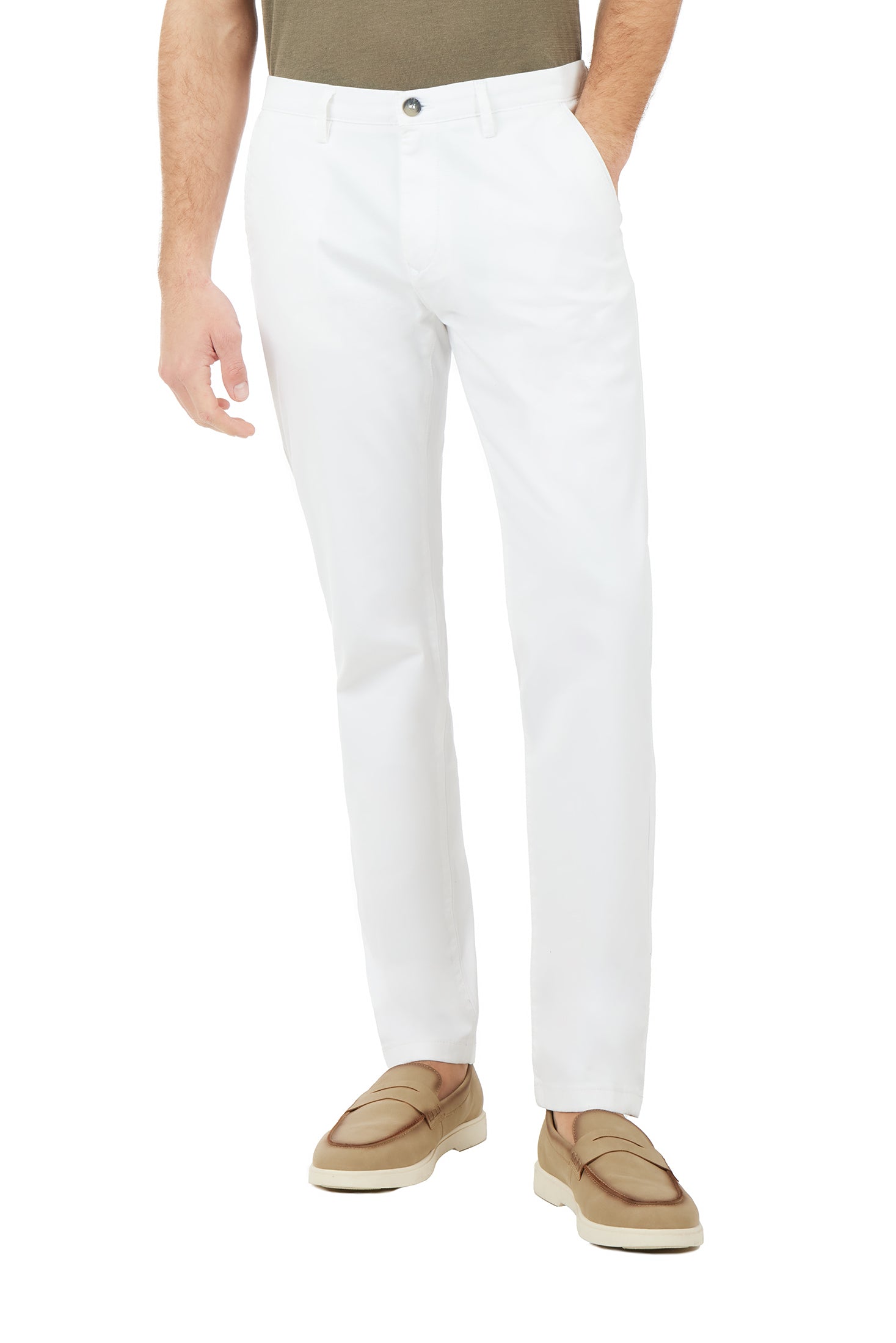 Pantaloni chinos basic|Colore:Bianco