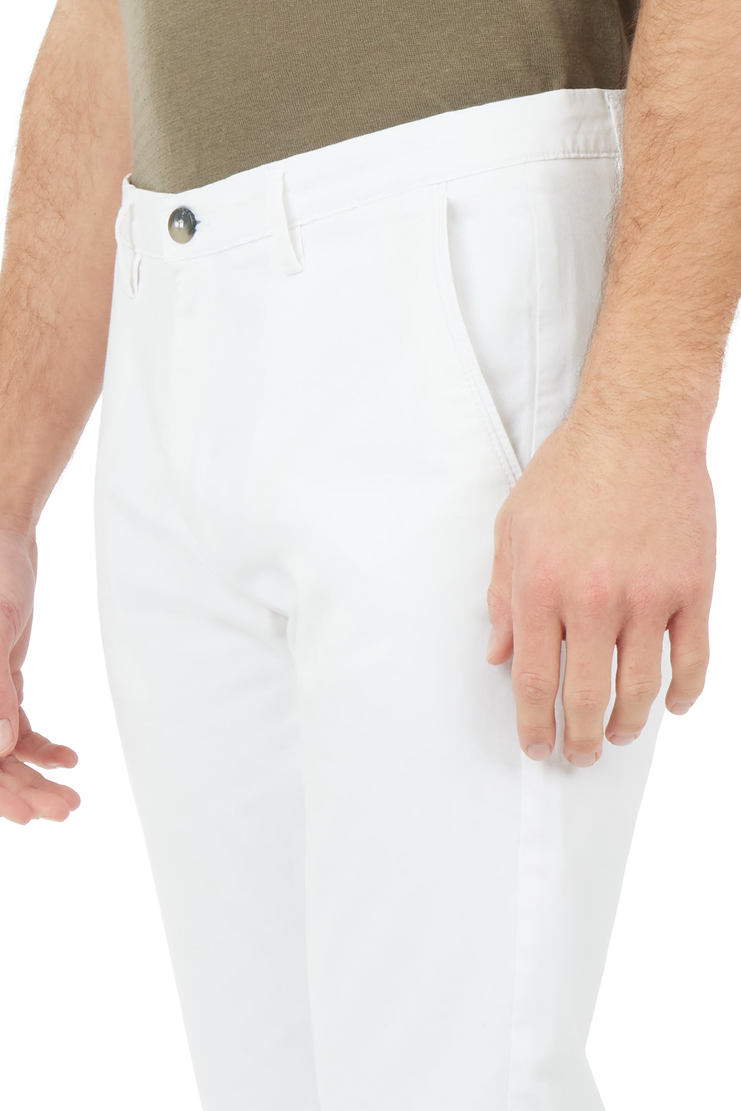 Pantaloni chinos basic|Colore:Bianco