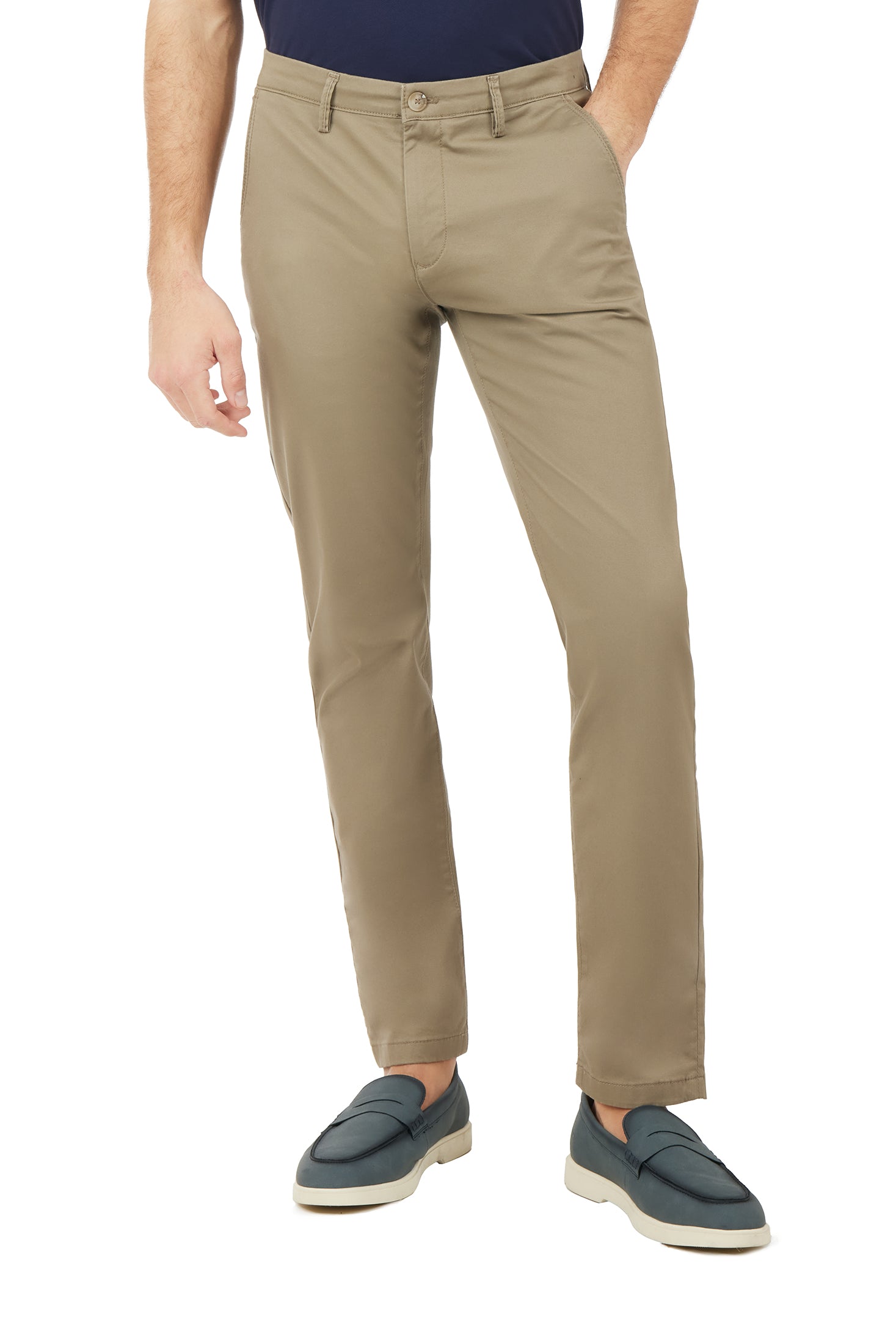 Pantaloni chinos basic|Colore:Fango