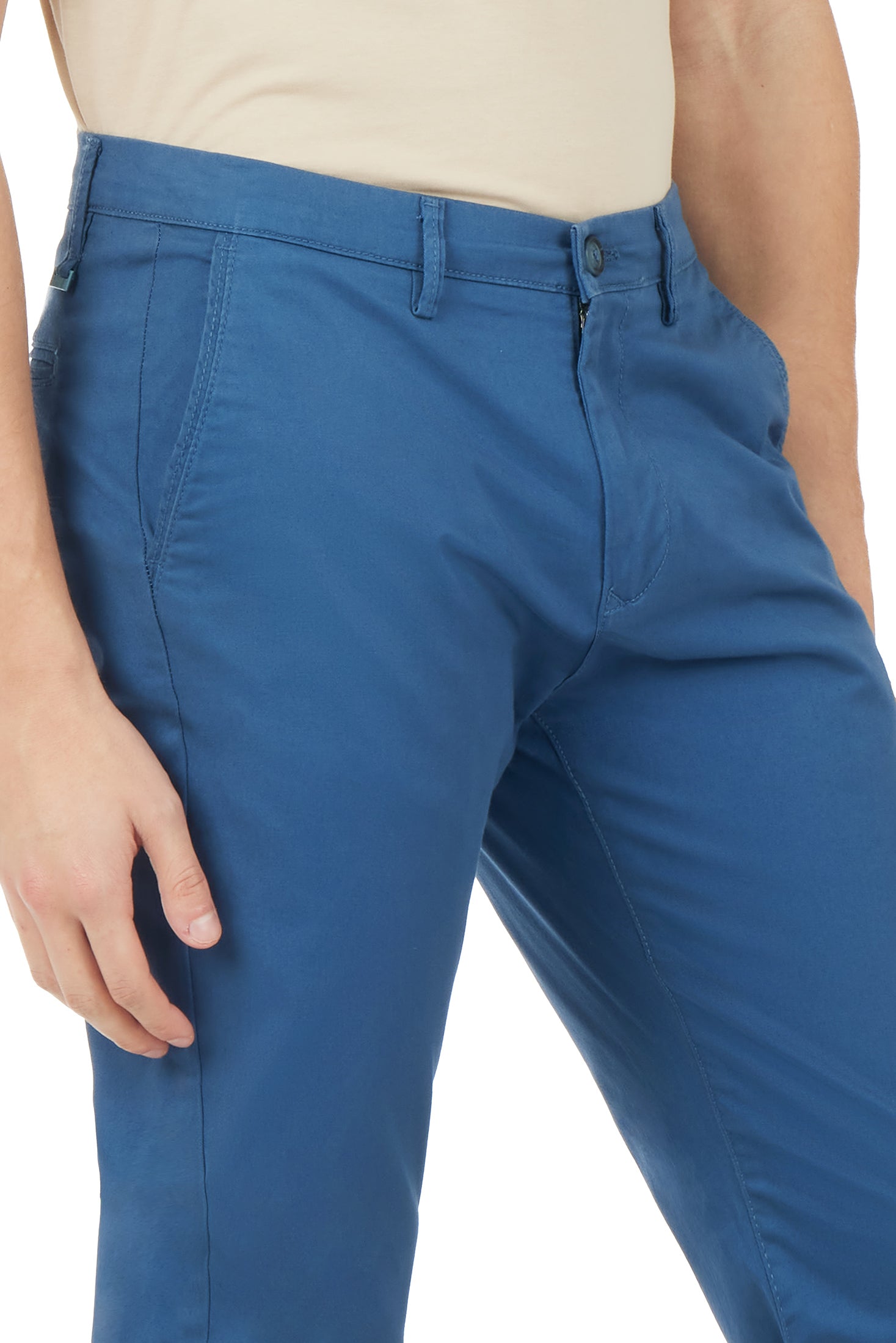 Pantaloni chinos basic|Colore:Indaco
