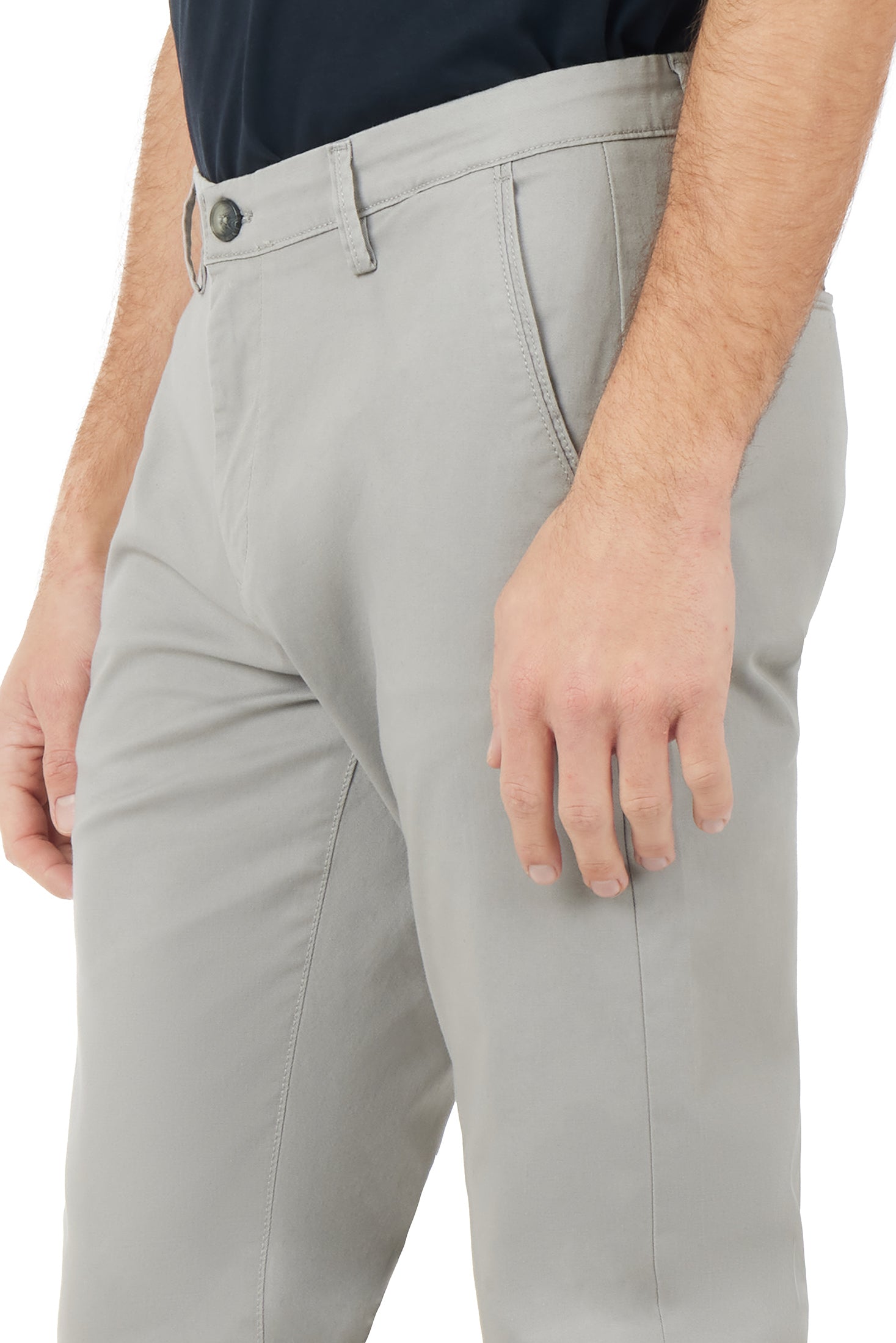 Pantaloni chinos basic|Colore:Perla