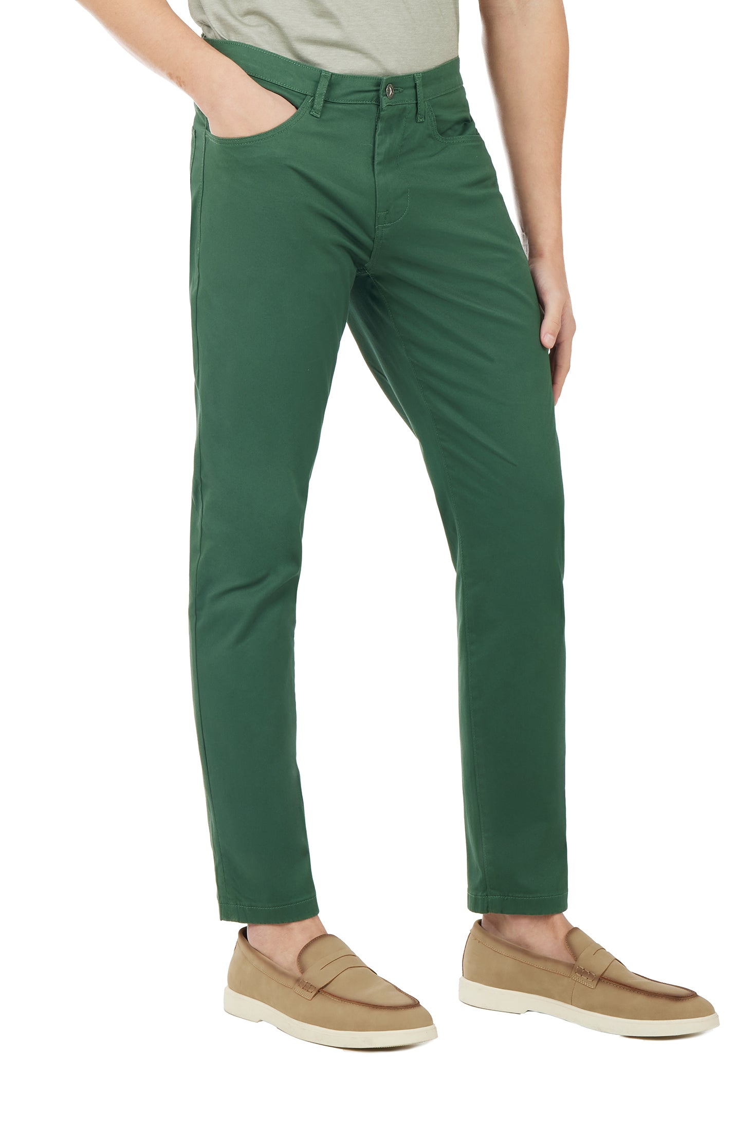 Pantaloni 5 tasche basic|Colore:Bosco