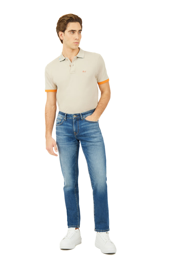 Jeans 5 tasche regular fit lavaggio medio|Colore:Denim