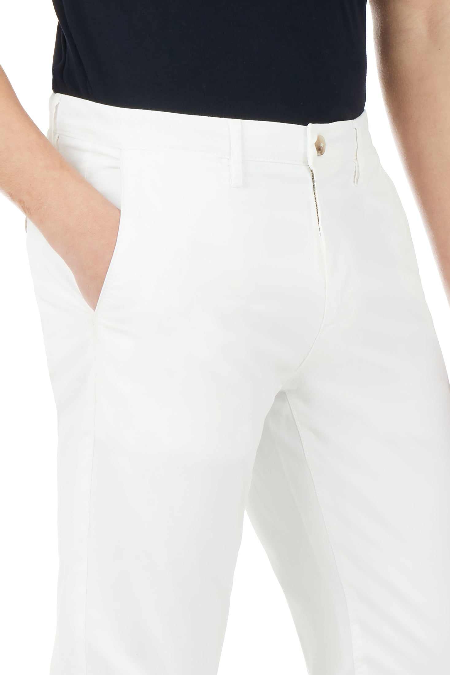 Pantaloni chinos slim fit dobby|Colore:Bianco