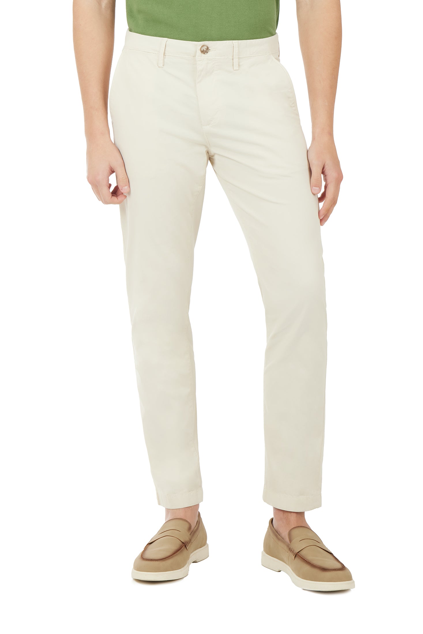 Pantaloni chinos slim fit dobby|Colore:Crema