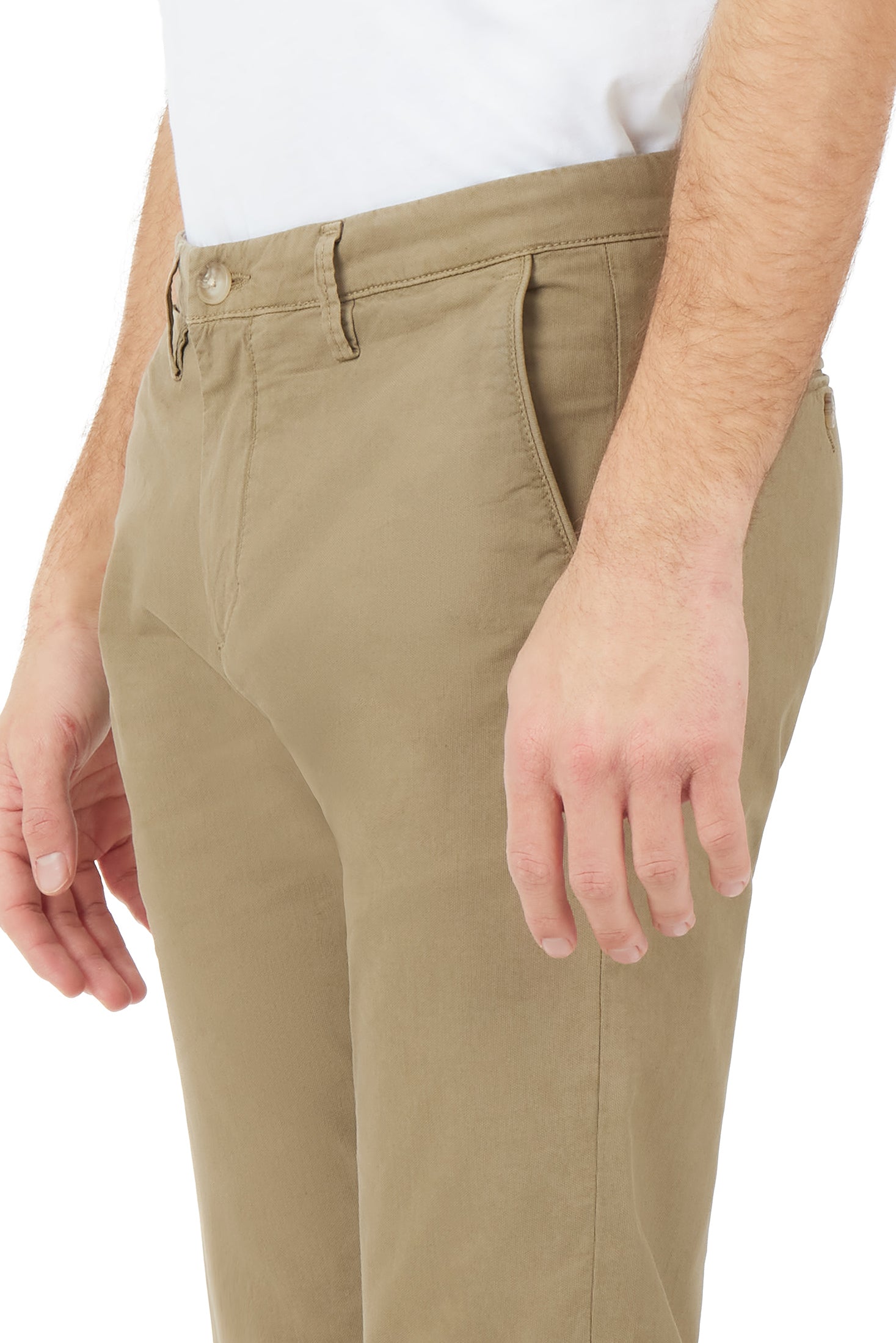 Pantaloni chinos slim fit dobby|Colore:Fango