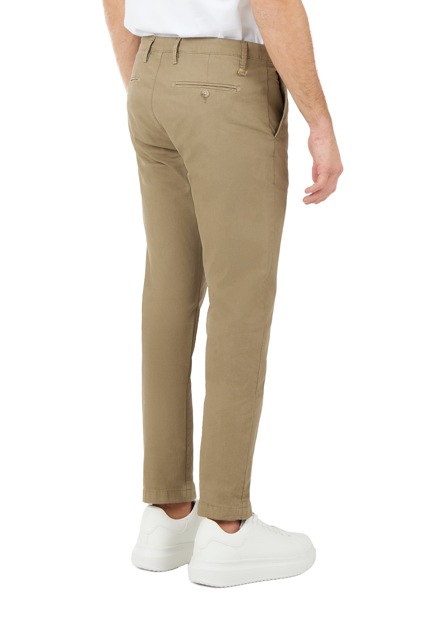 Pantaloni chinos slim fit dobby|Colore:Fango