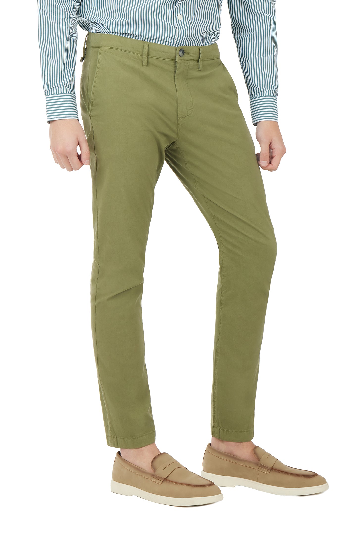 Pantaloni chinos slim fit dobby|Colore:Salvia