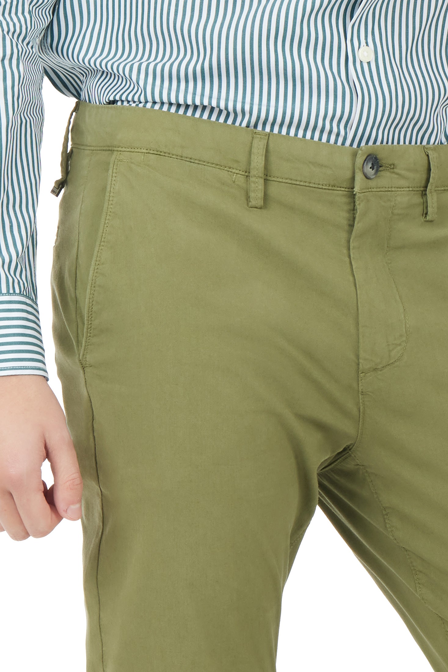Pantaloni chinos slim fit dobby|Colore:Salvia