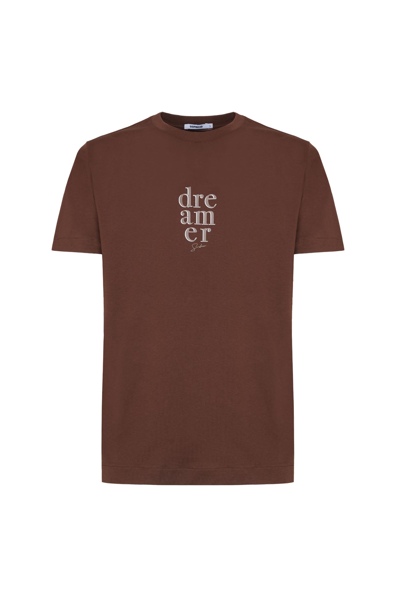 T-shirt con stampa|Colore:Moka