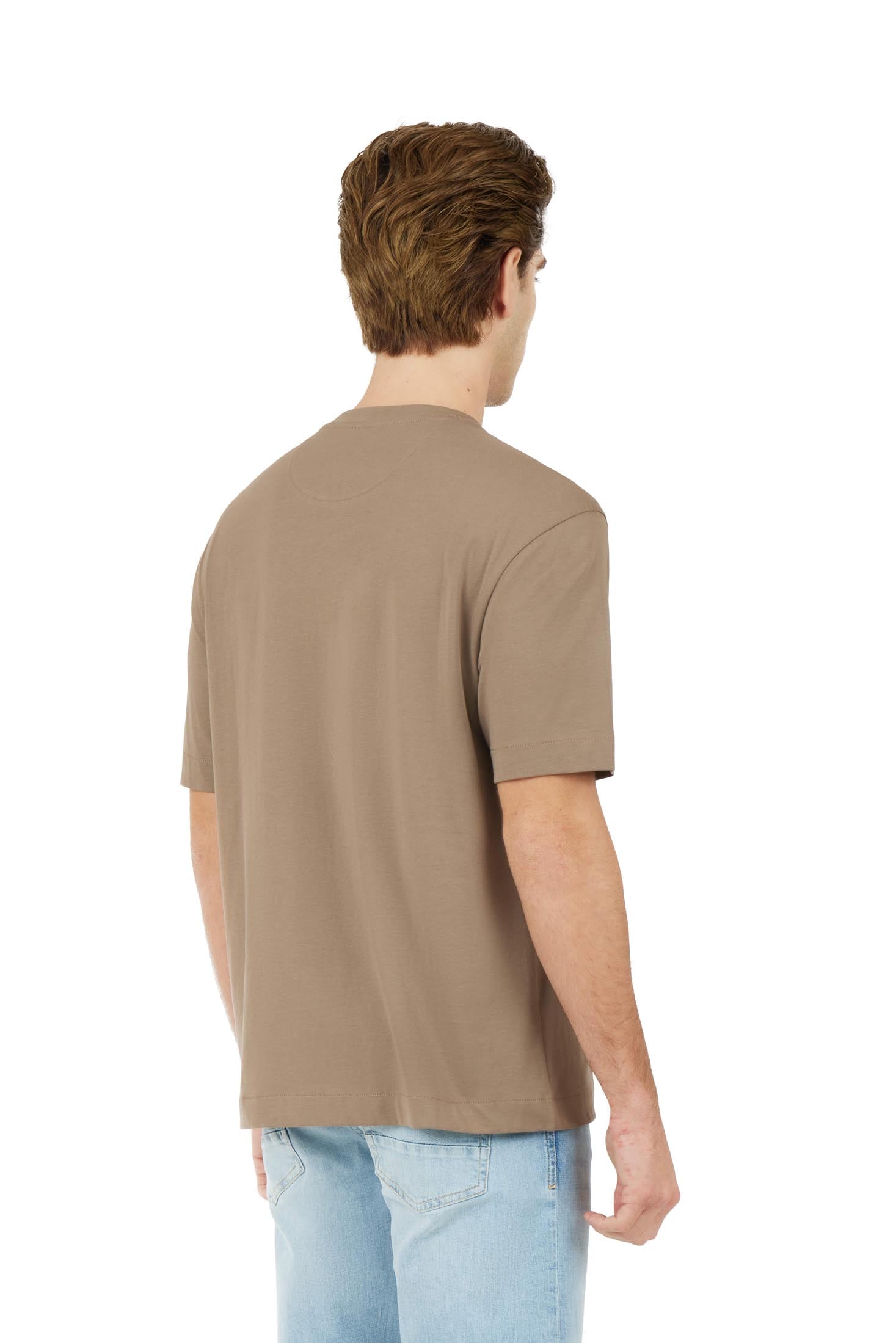 T-shirt comfort fit con taschino|Colore:Fango