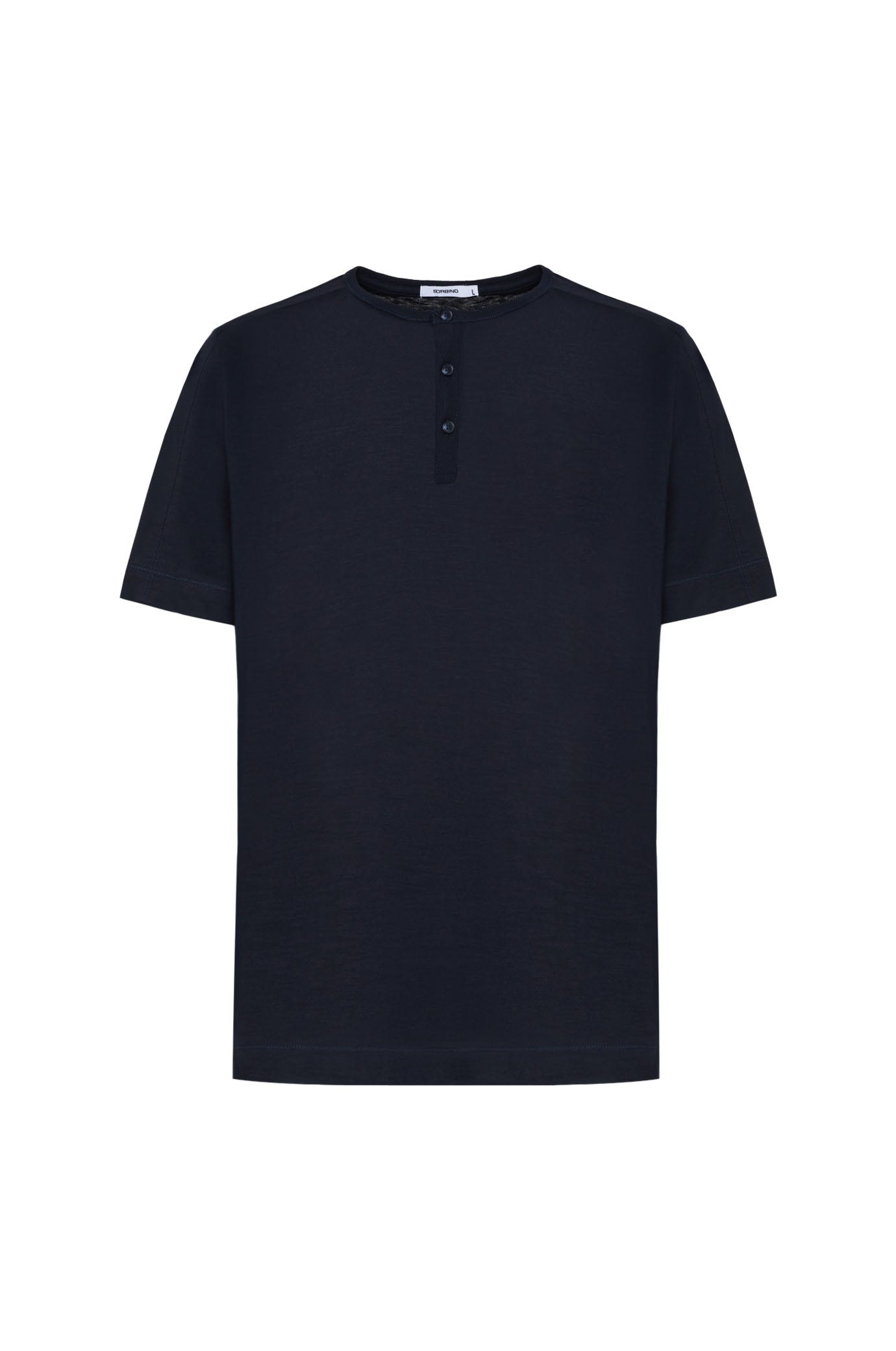 T-shirt serafino cotone mercerizzato|Colore:Blu/navy