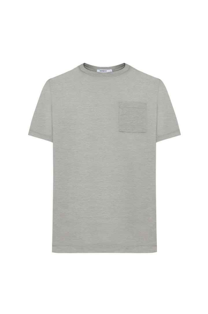 T-shirt con taschino|Colore:Salvia