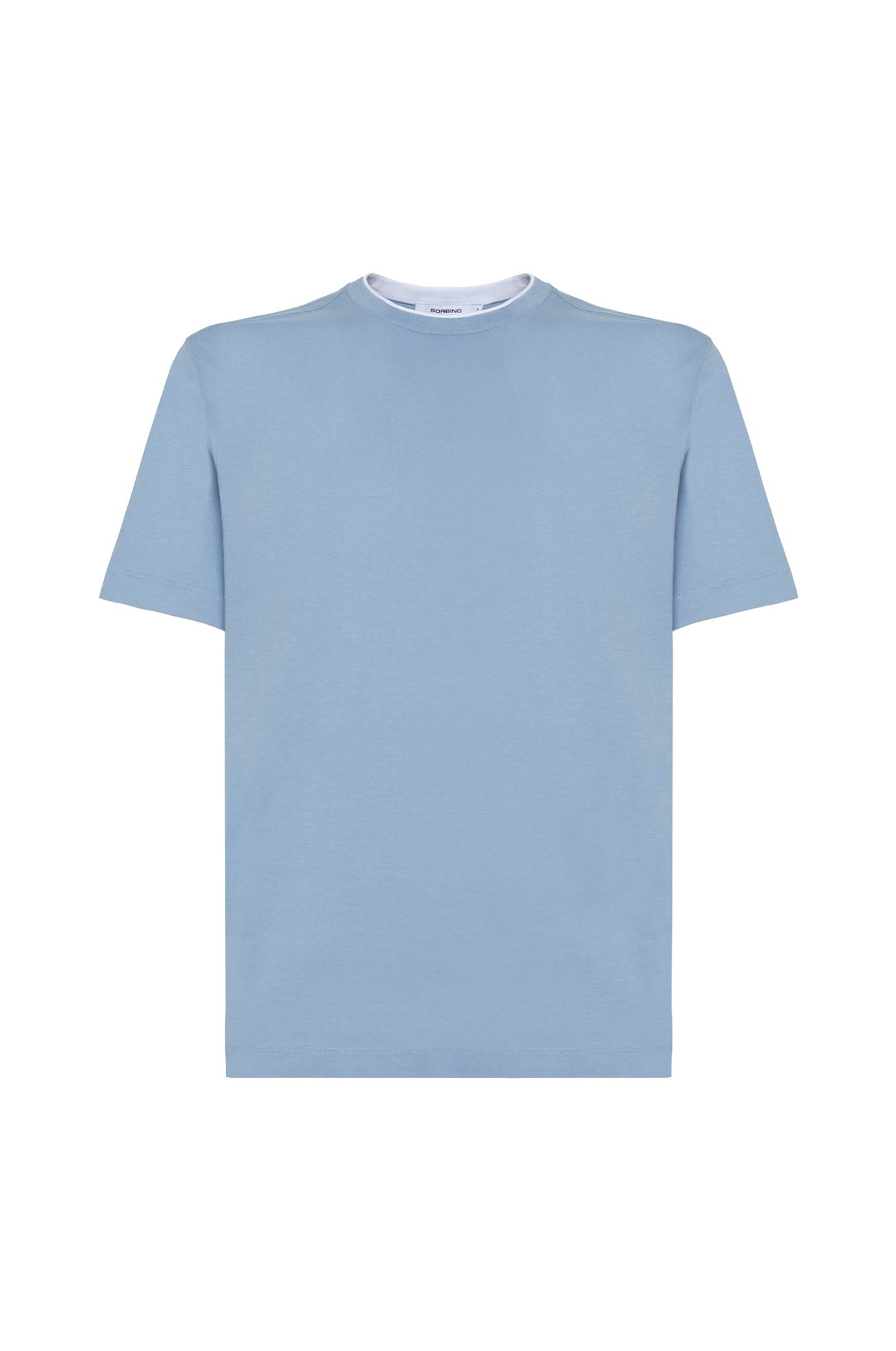 T-shirt con effetto doppia maglia|Colore:Denim
