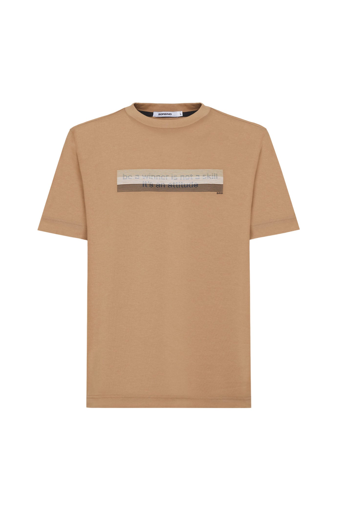 T-shirt con stampa|Colore:Cammello