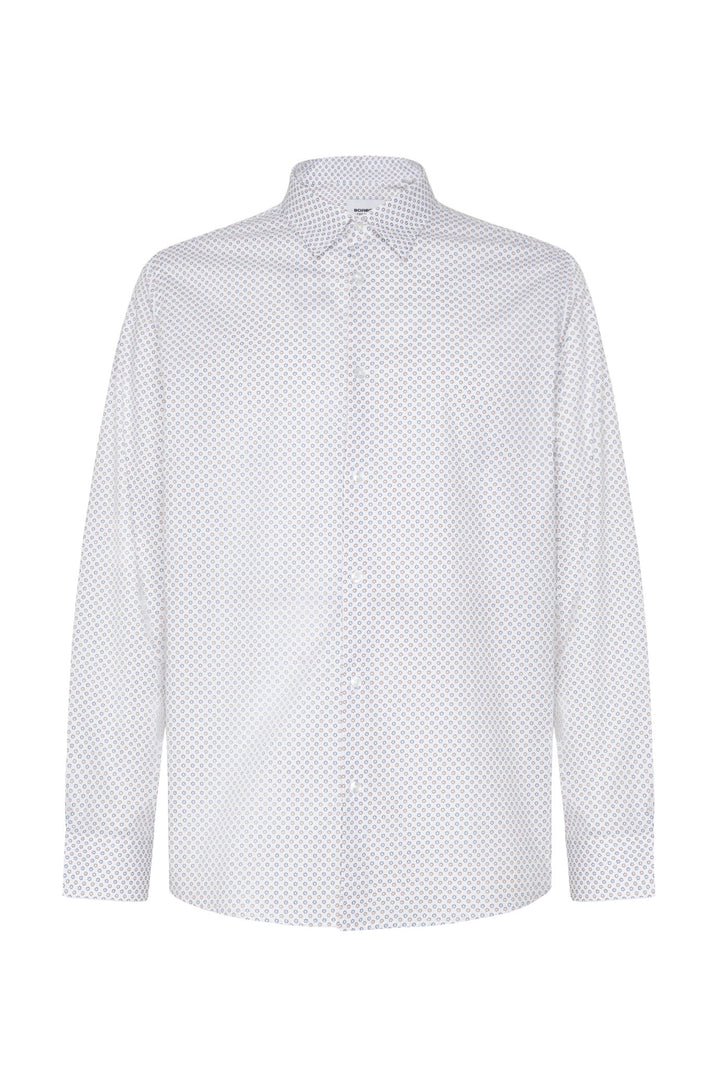 Camicia regular fit micro fantasia|Colore:Blu